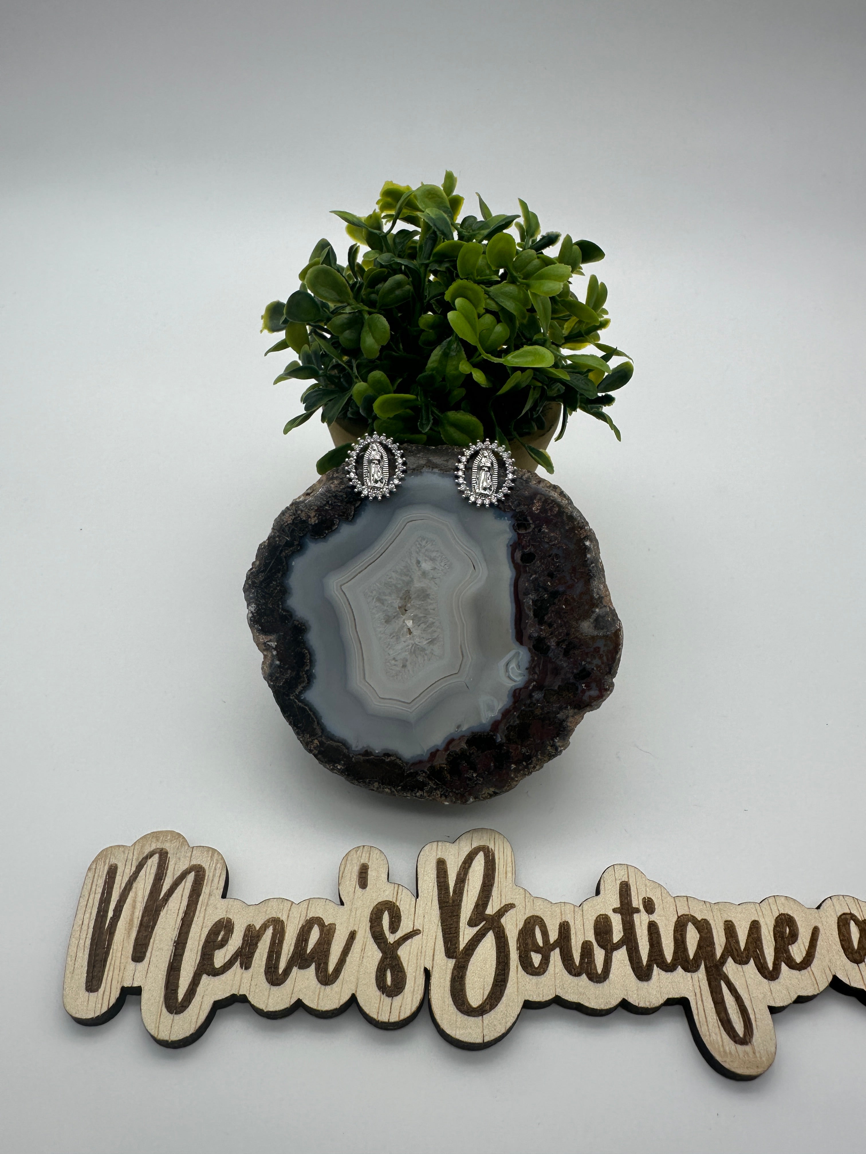 Virgen de Guadalupe- Cubic Zirconia Necklaces & Earrings Assortment- Silver