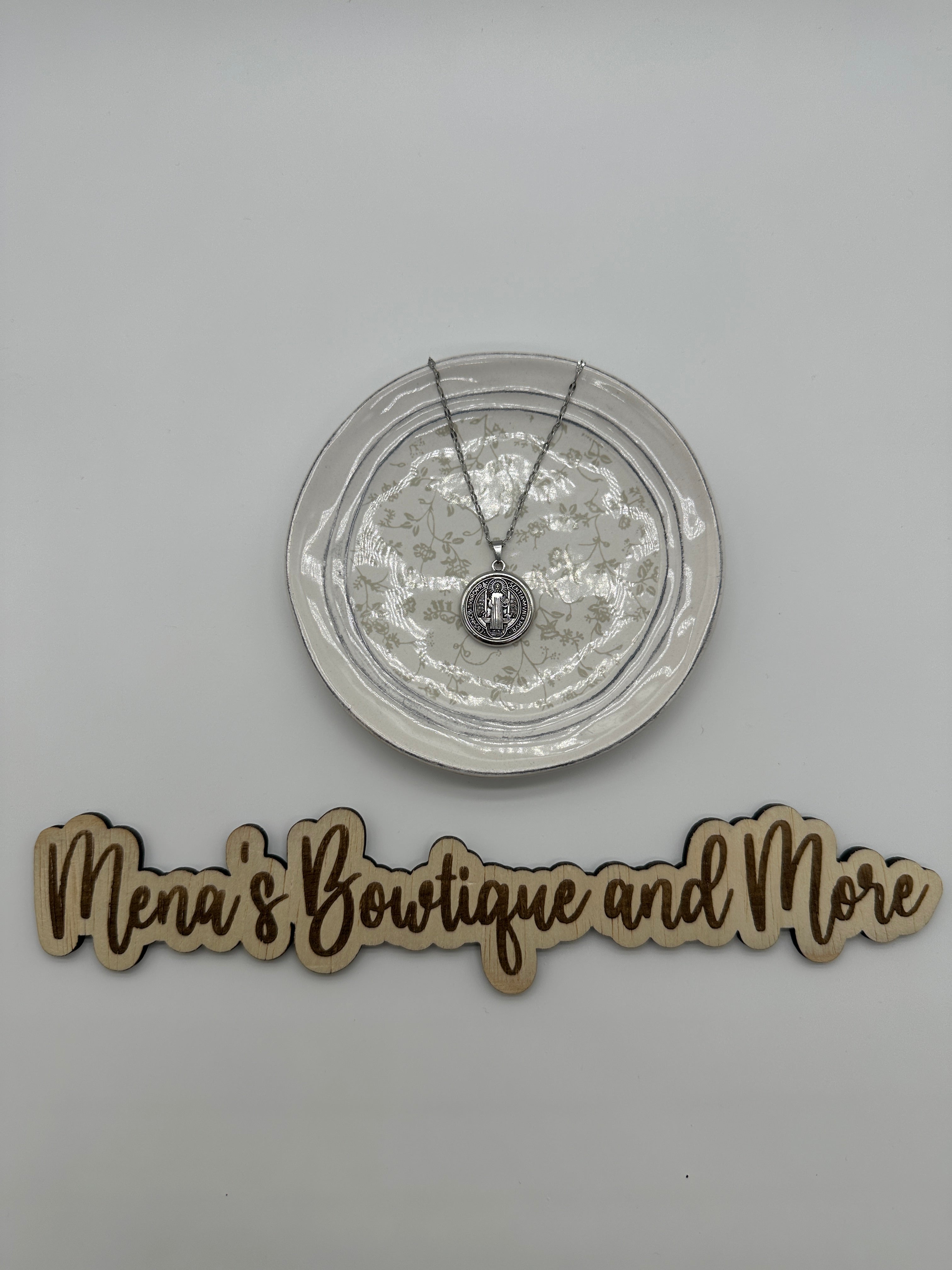 St. Benedict Pendant & Necklace- Silver