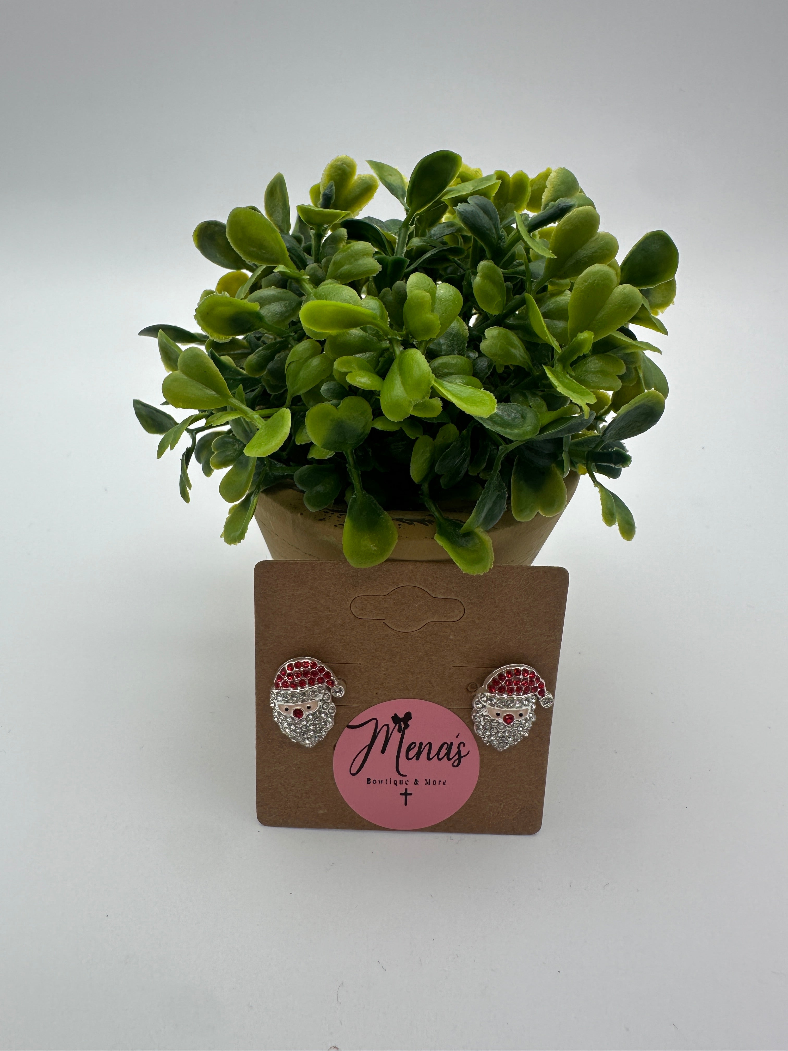 Santa Rhinestone Stud Earrings