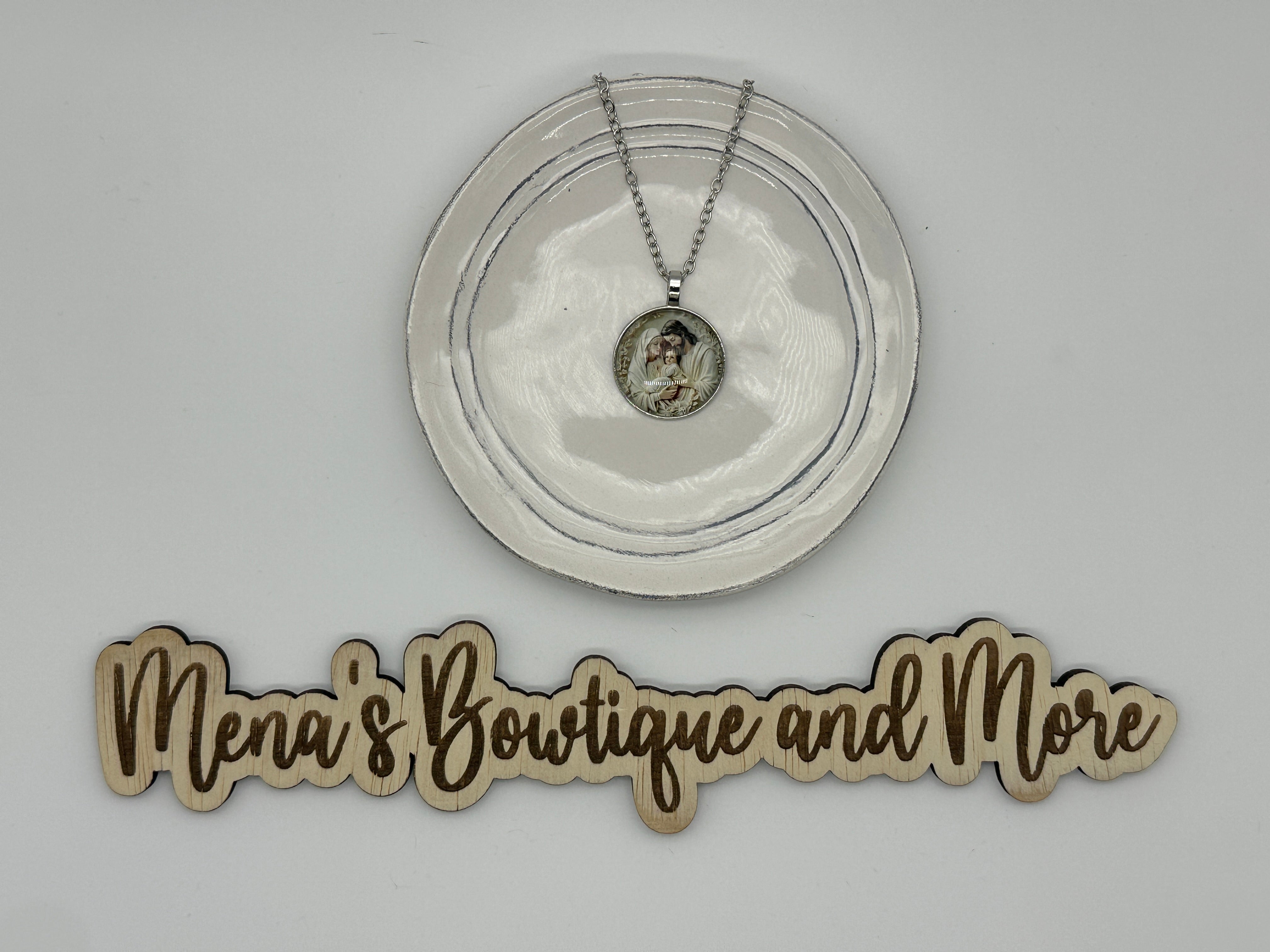 Holy Family Necklace- Silver