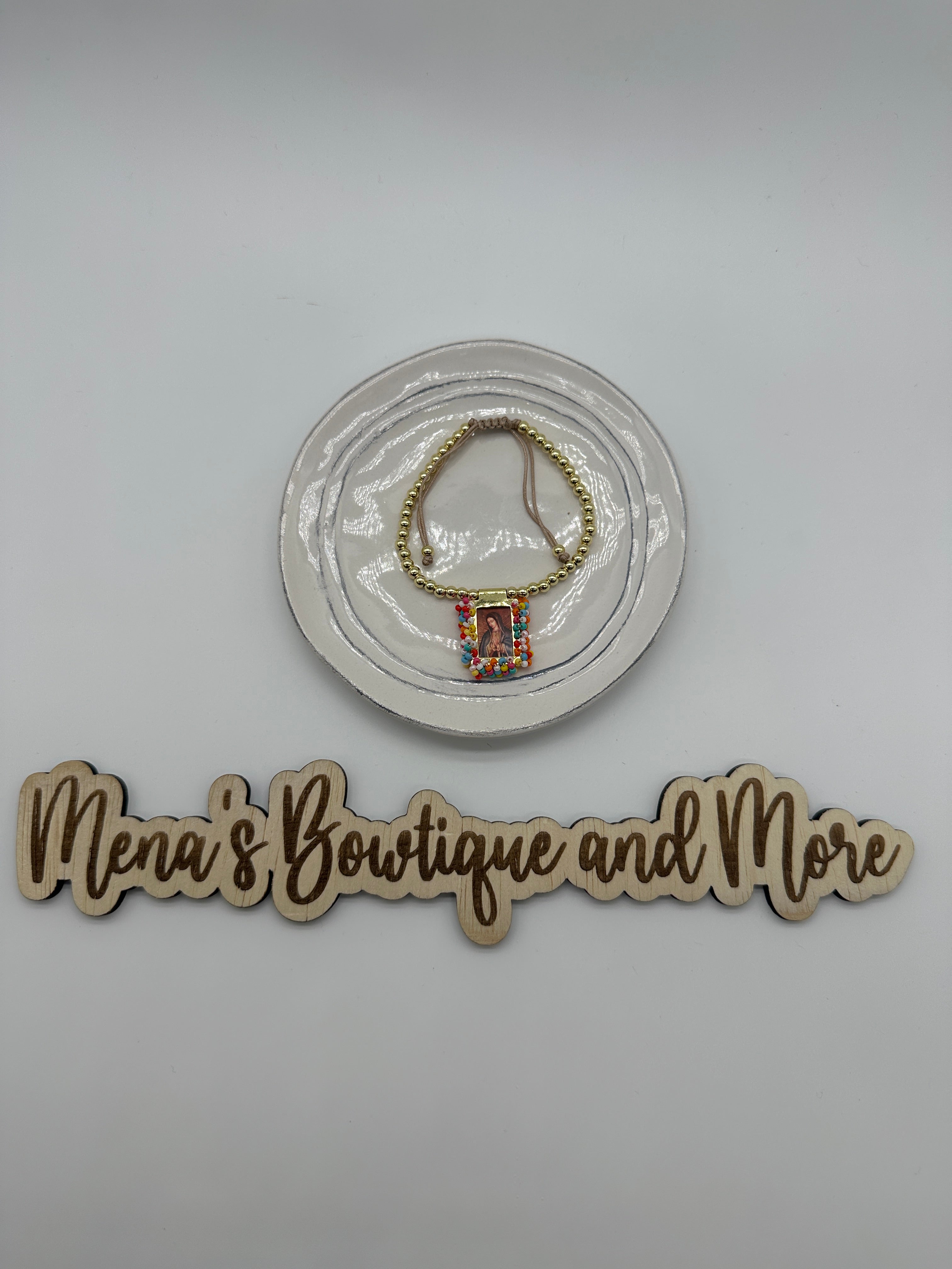 Faith Beaded Bracelet- Gold