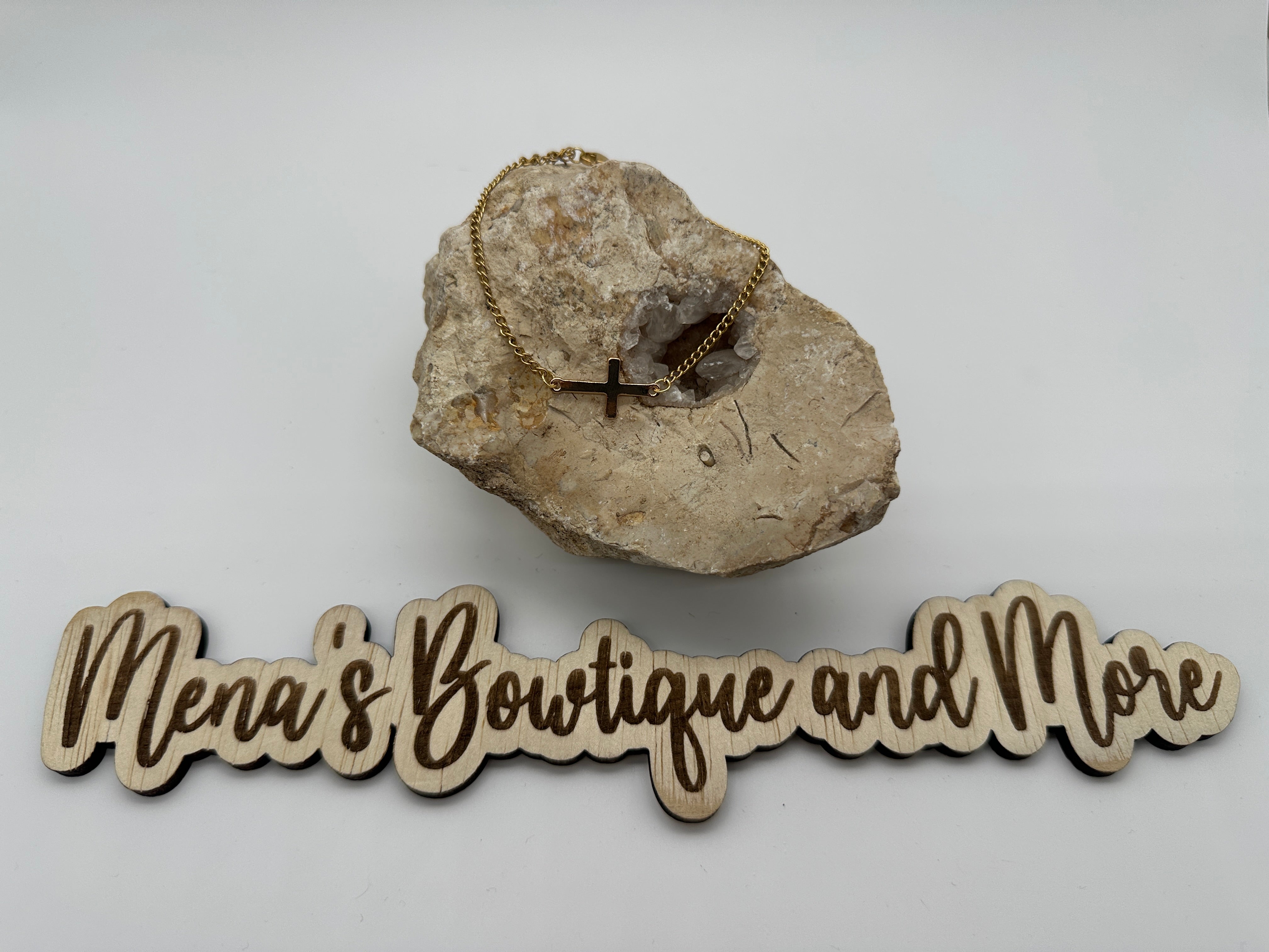 Simple Cross Gold Necklace