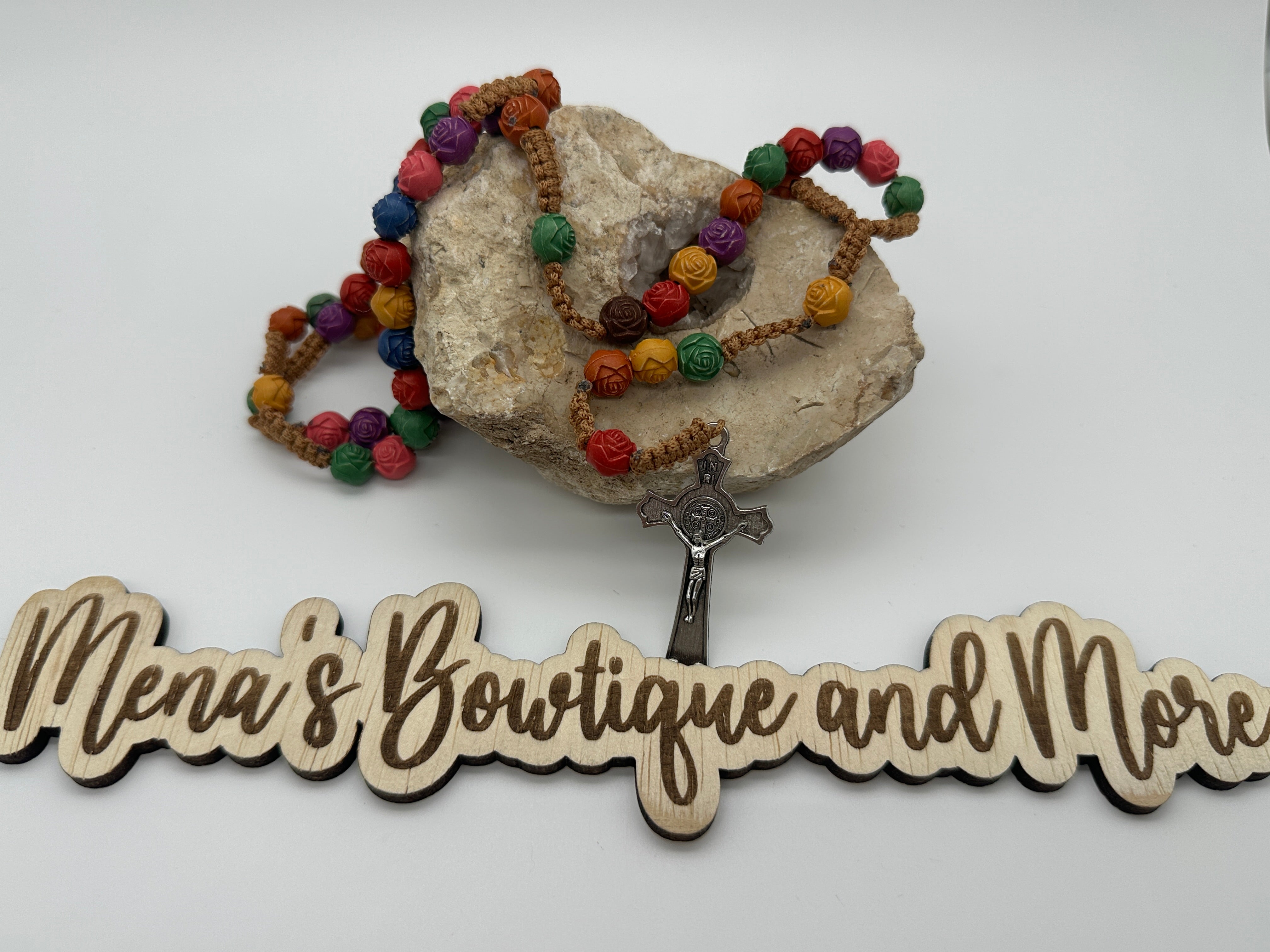 Rose Beaded Rosary- Multicolor