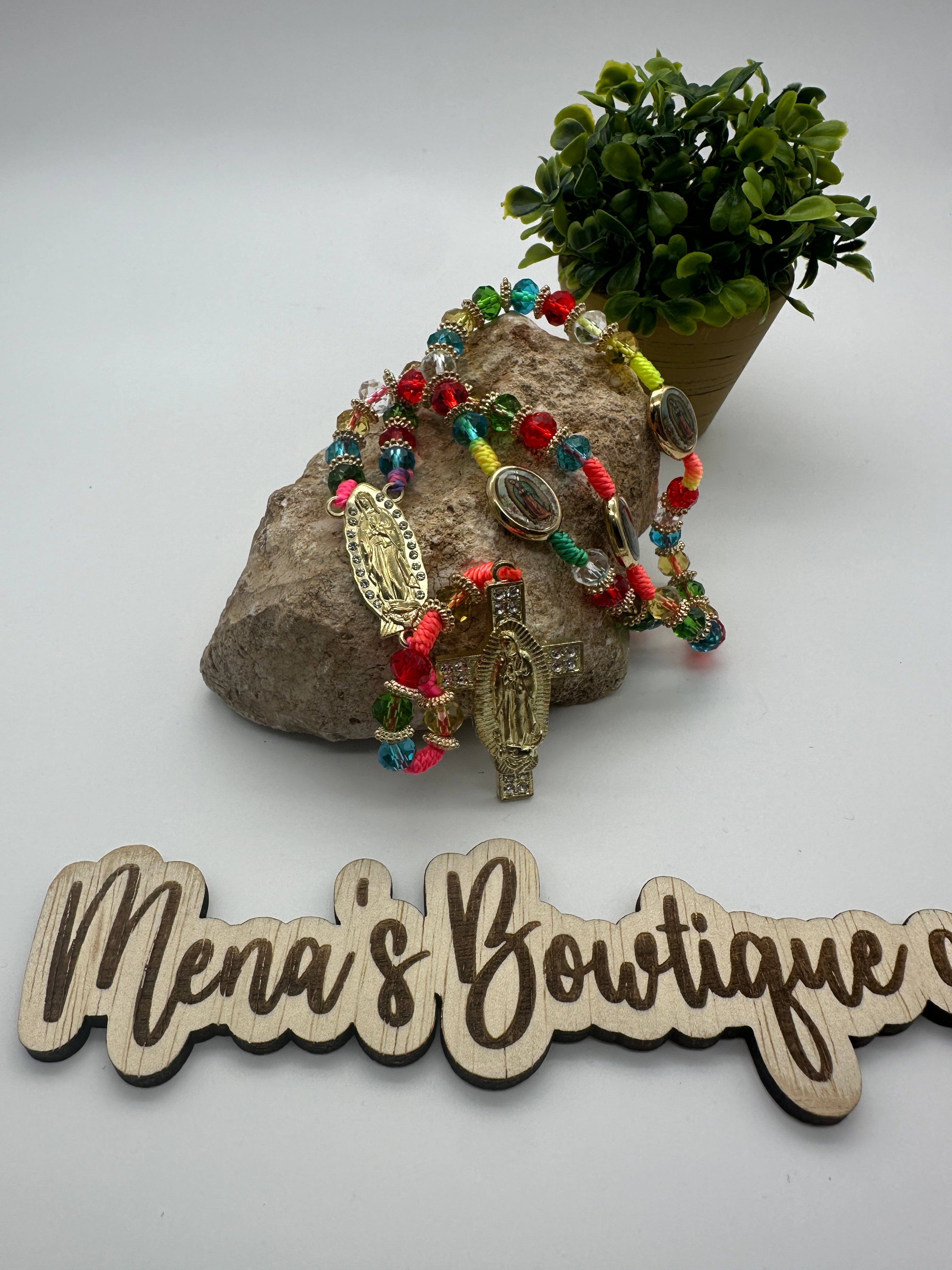 Virgen de Guadalupe Rosary- Gold Assorted