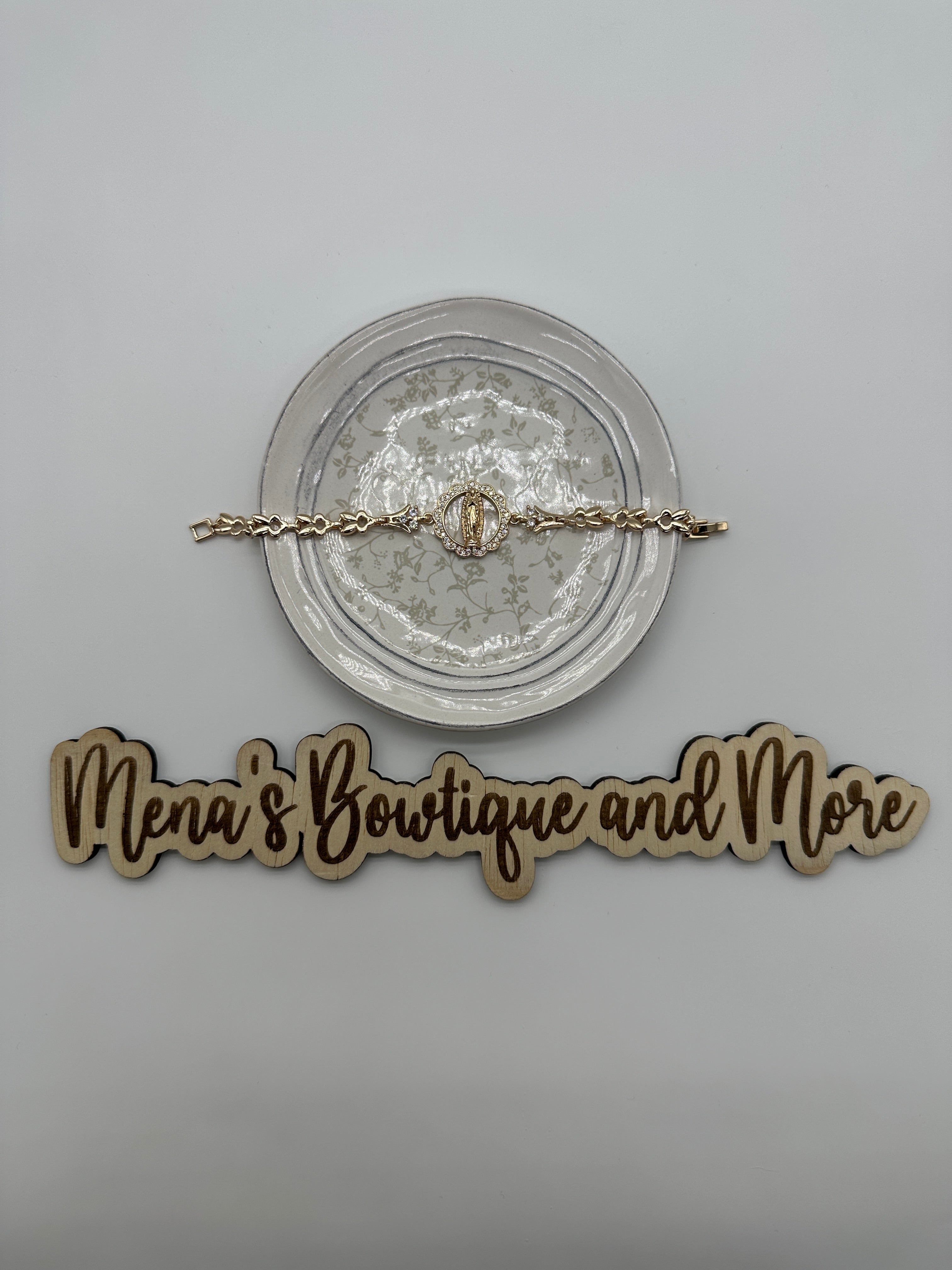 Virgen de Guadalupe Bracelet- Gold