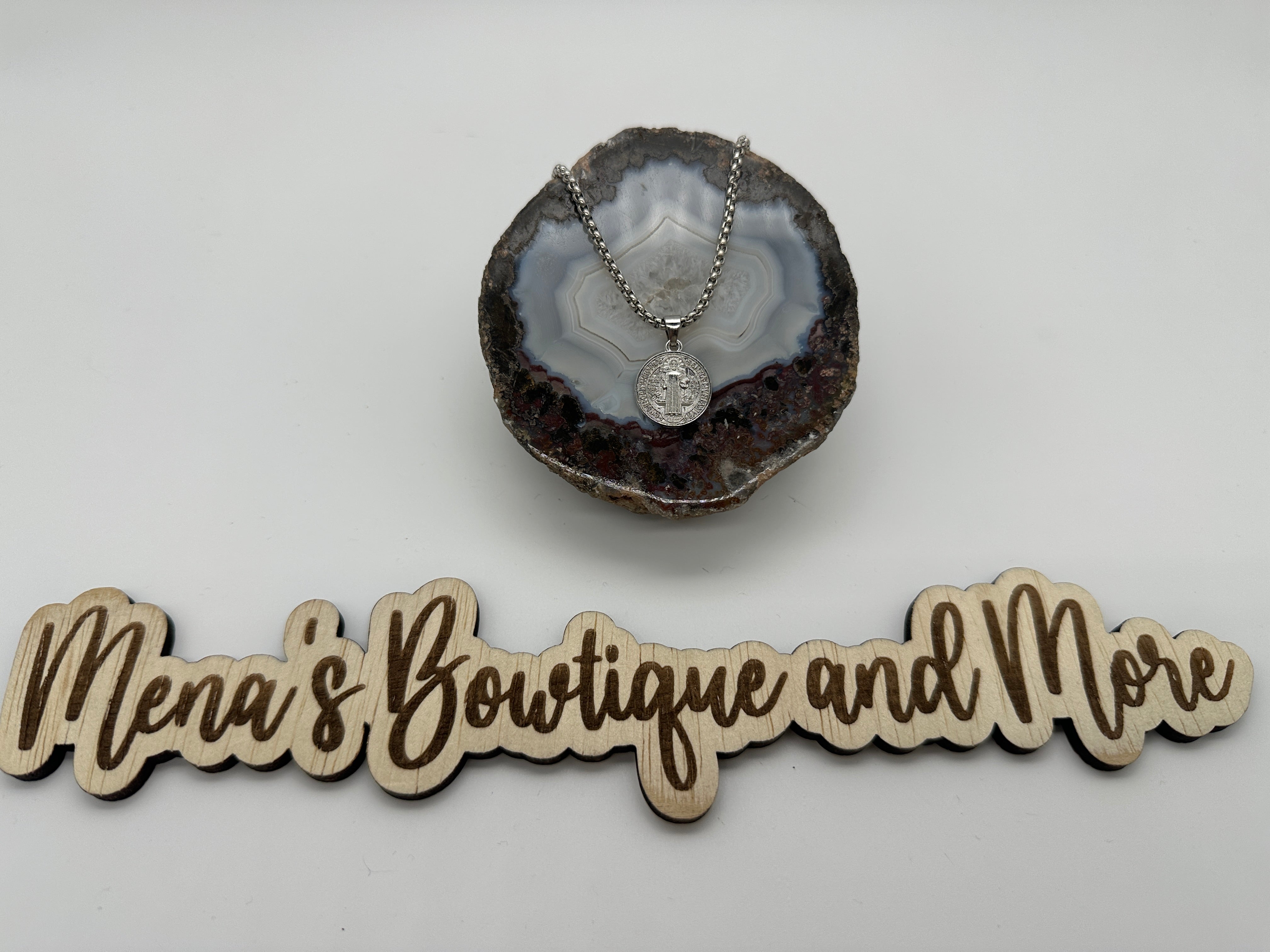 St. Benedict Pendant & Necklace- Silver