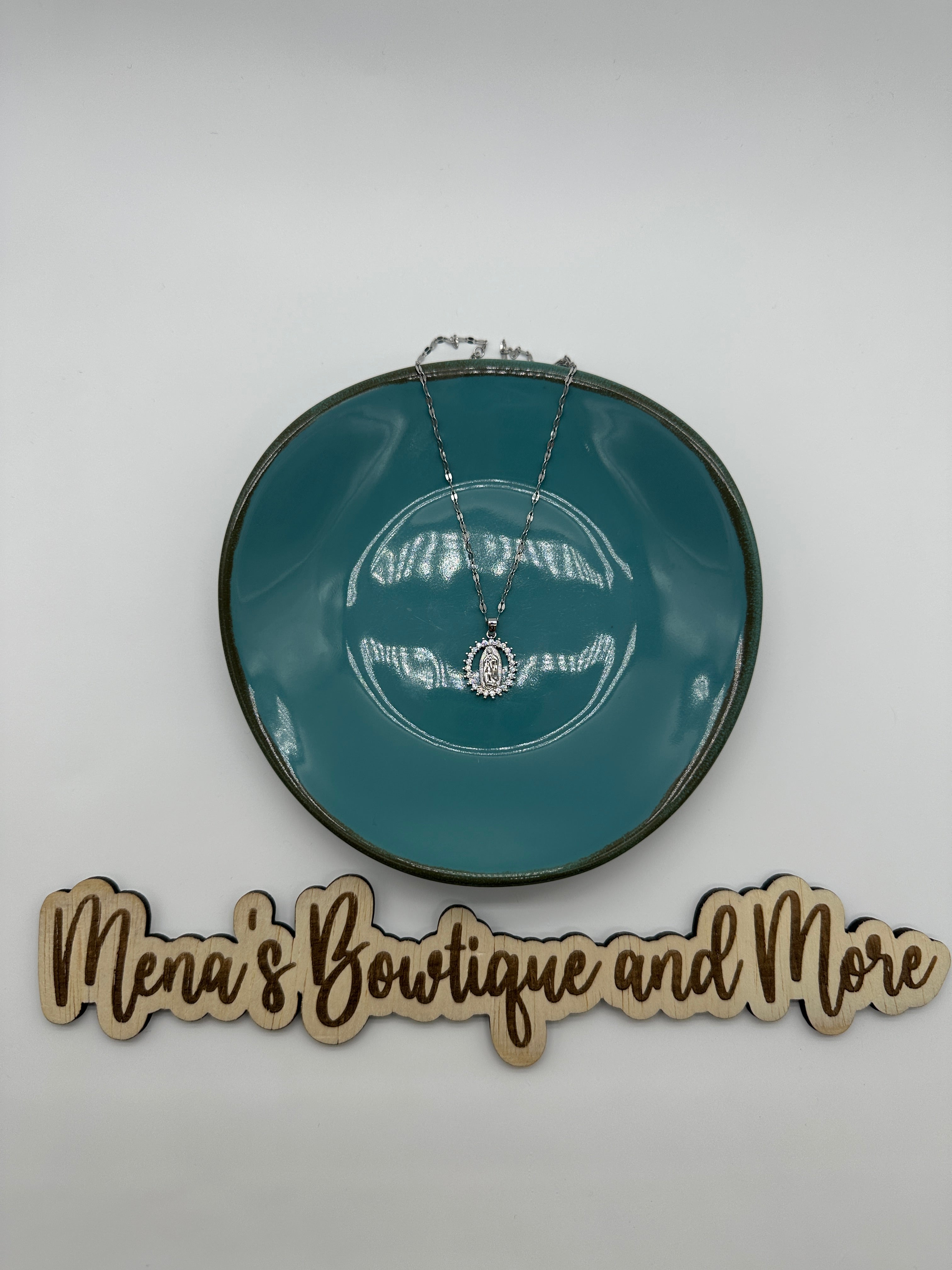 Virgen de Guadalupe- Cubic Zirconia Necklaces & Earrings Assortment- Silver