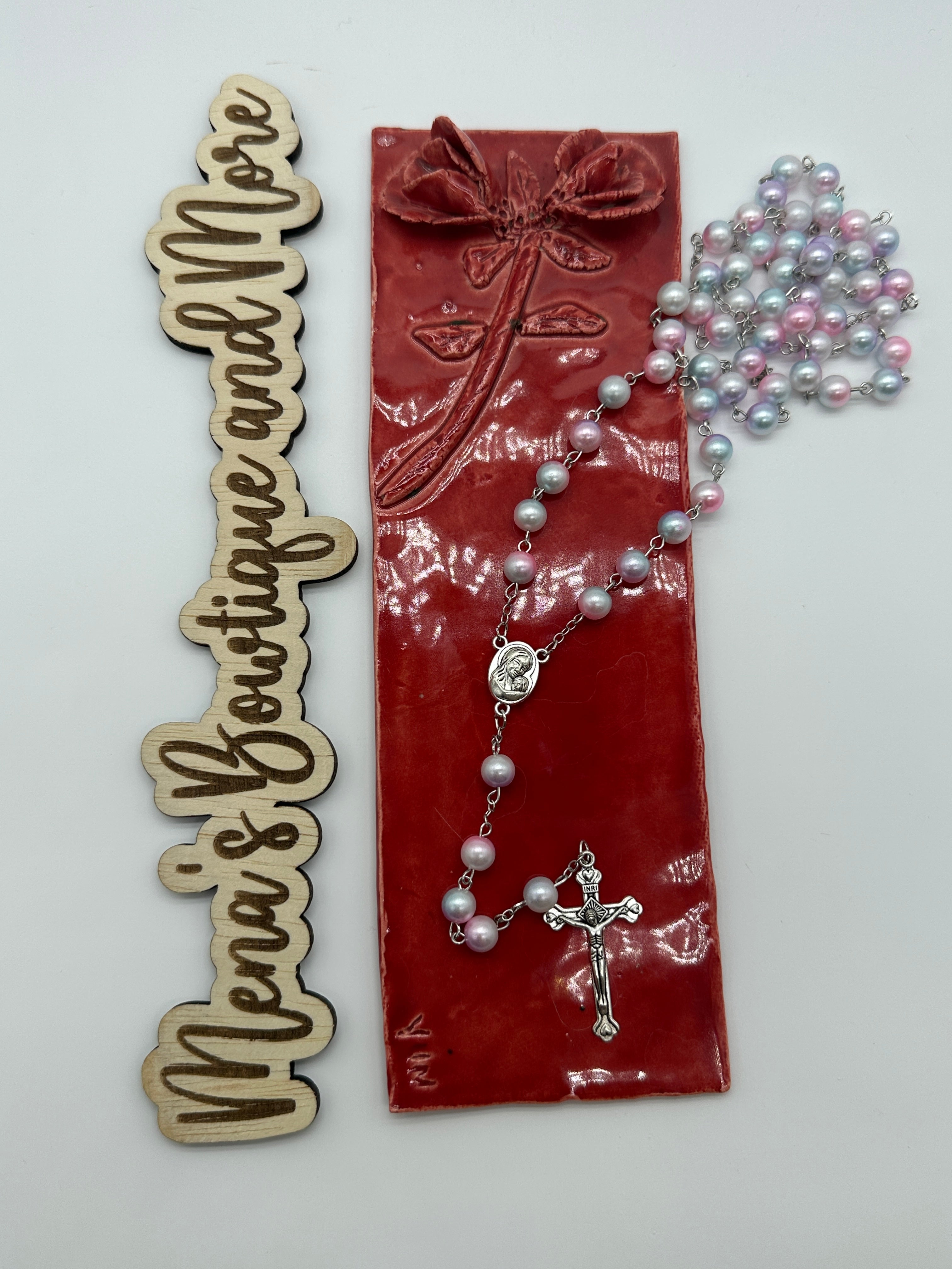 Holy Land Beaded Rosary- Silver