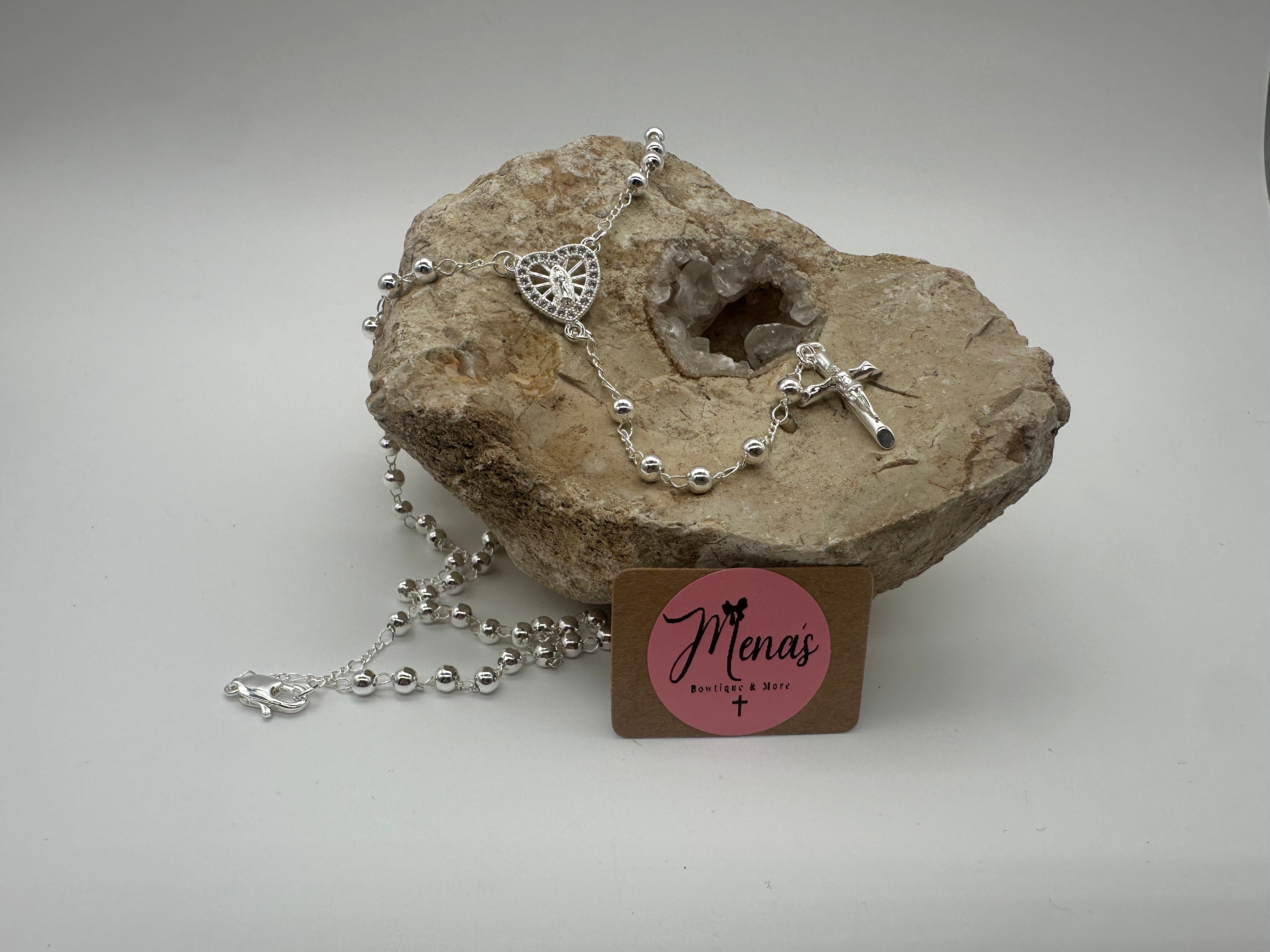 Virgen de Guadalupe Rosary- Silver Assorted