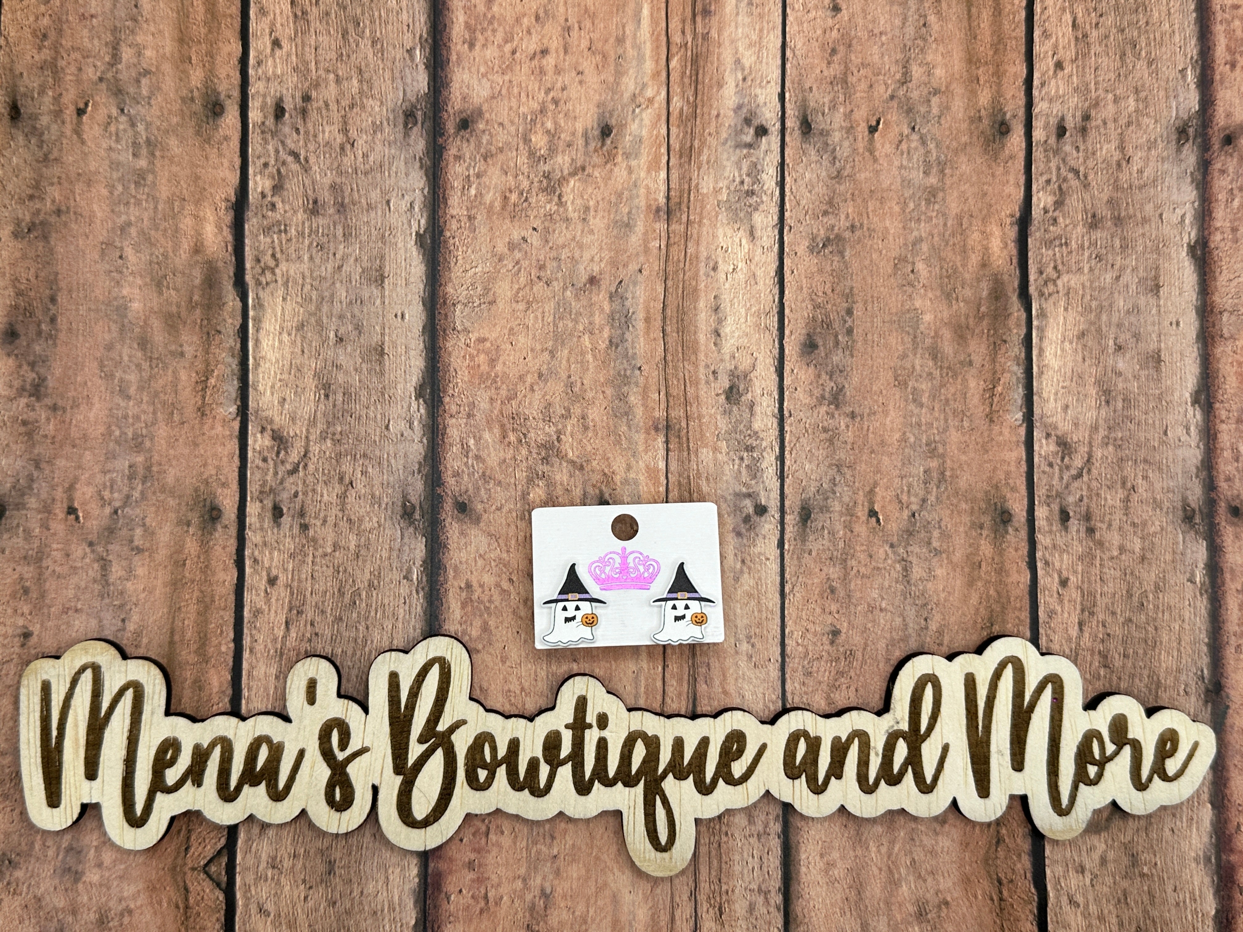 Ghost Hat Earring Studs