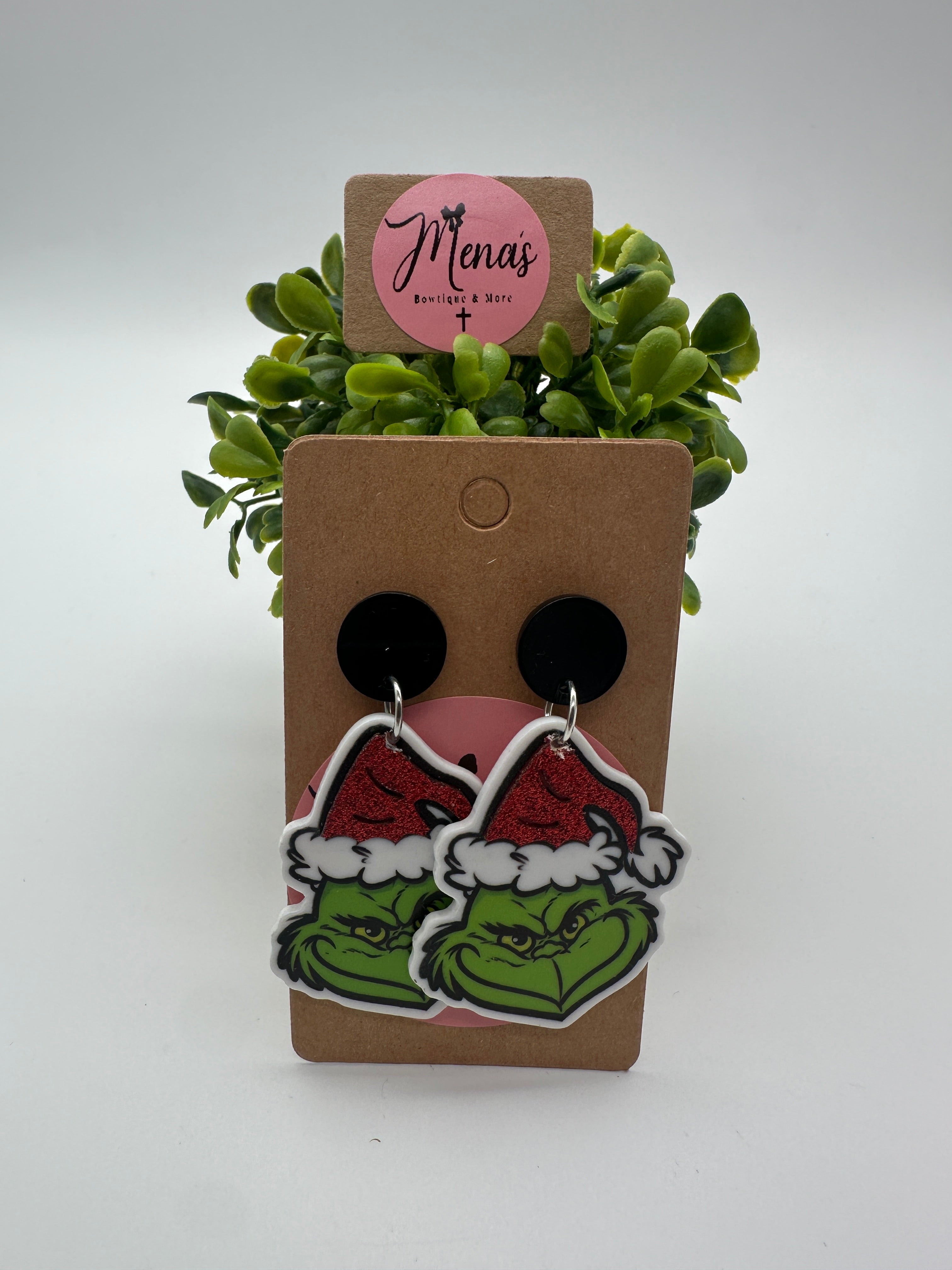 Glitter Green Man Dangle