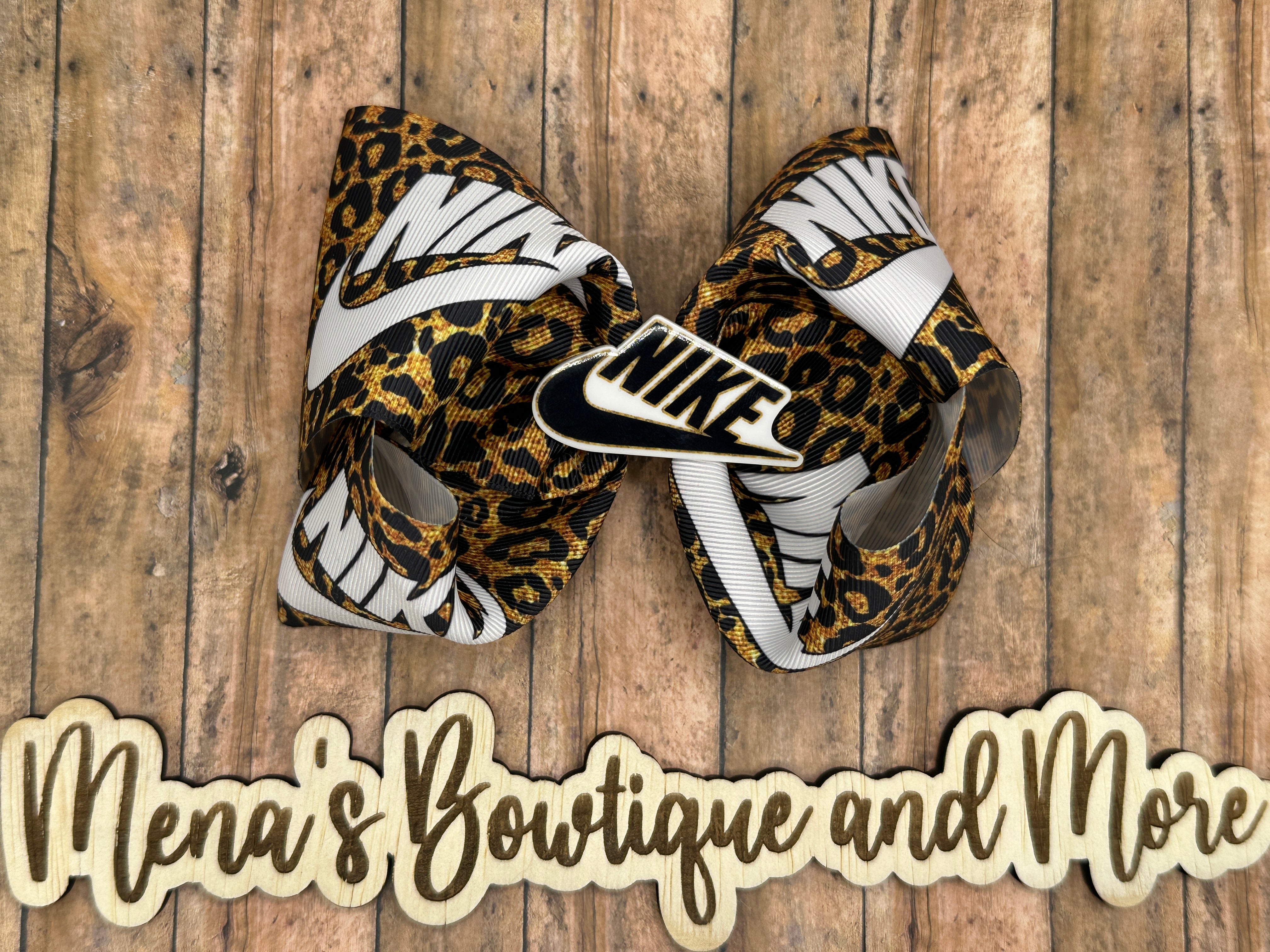 Cheetah Check Mark Boutique Bow