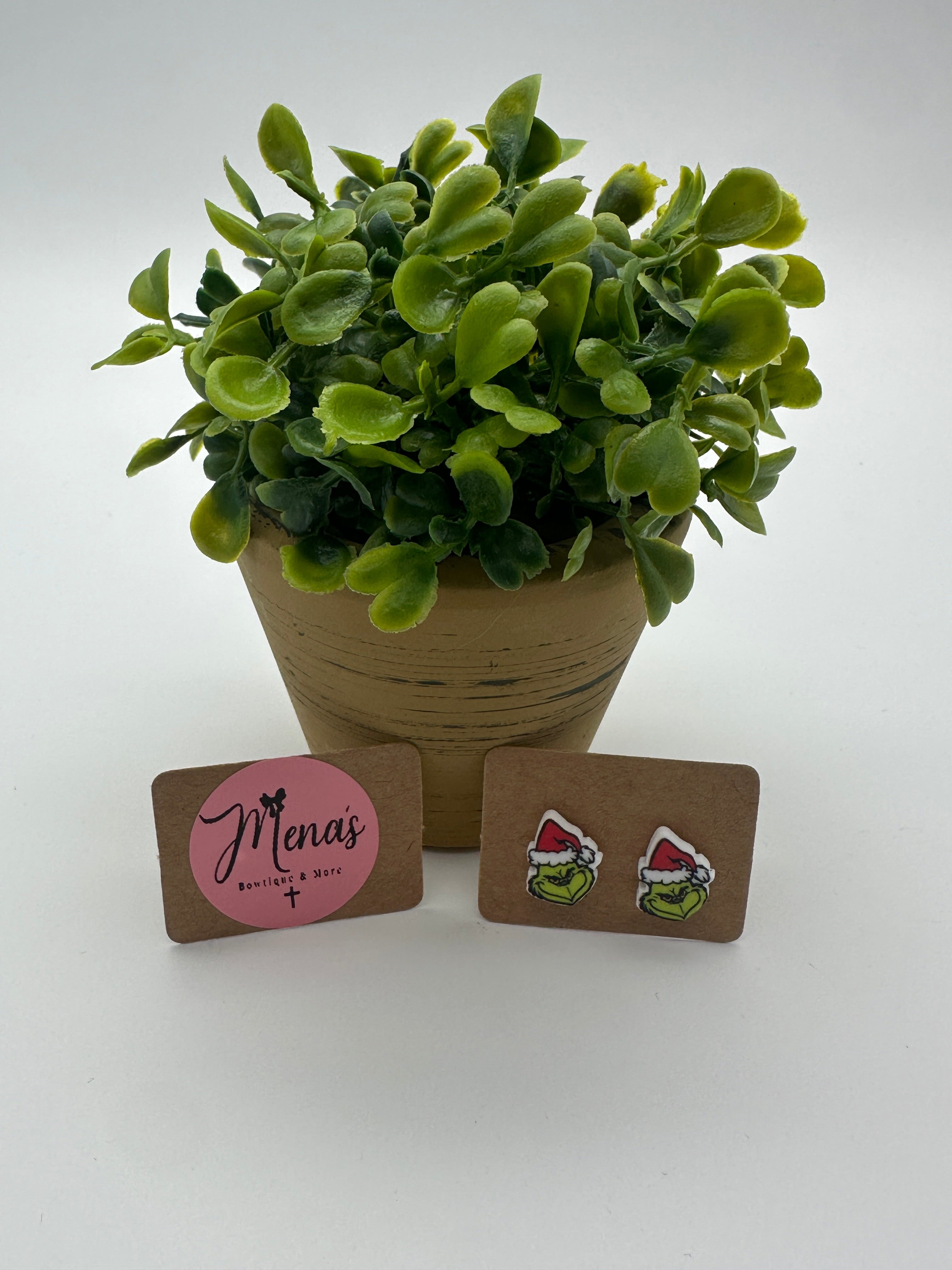 Modern Green Man Stud Small