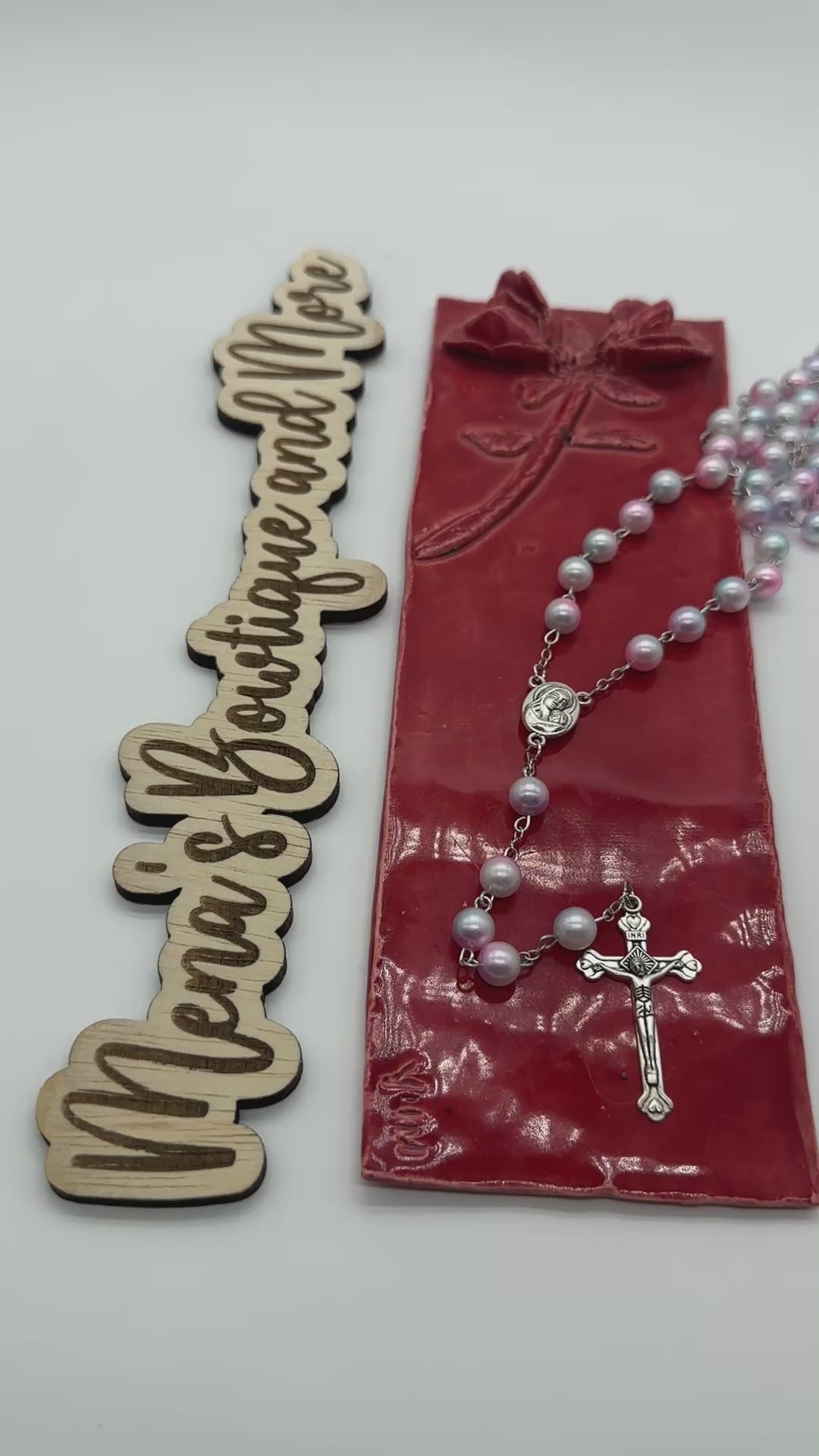 Holy Land Beaded Rosary- Silver