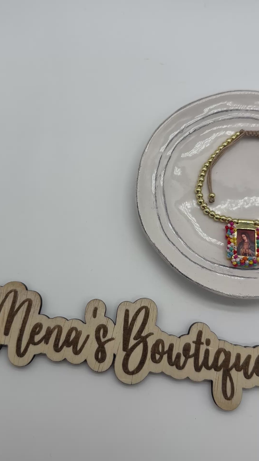 Faith Beaded Bracelet- Gold