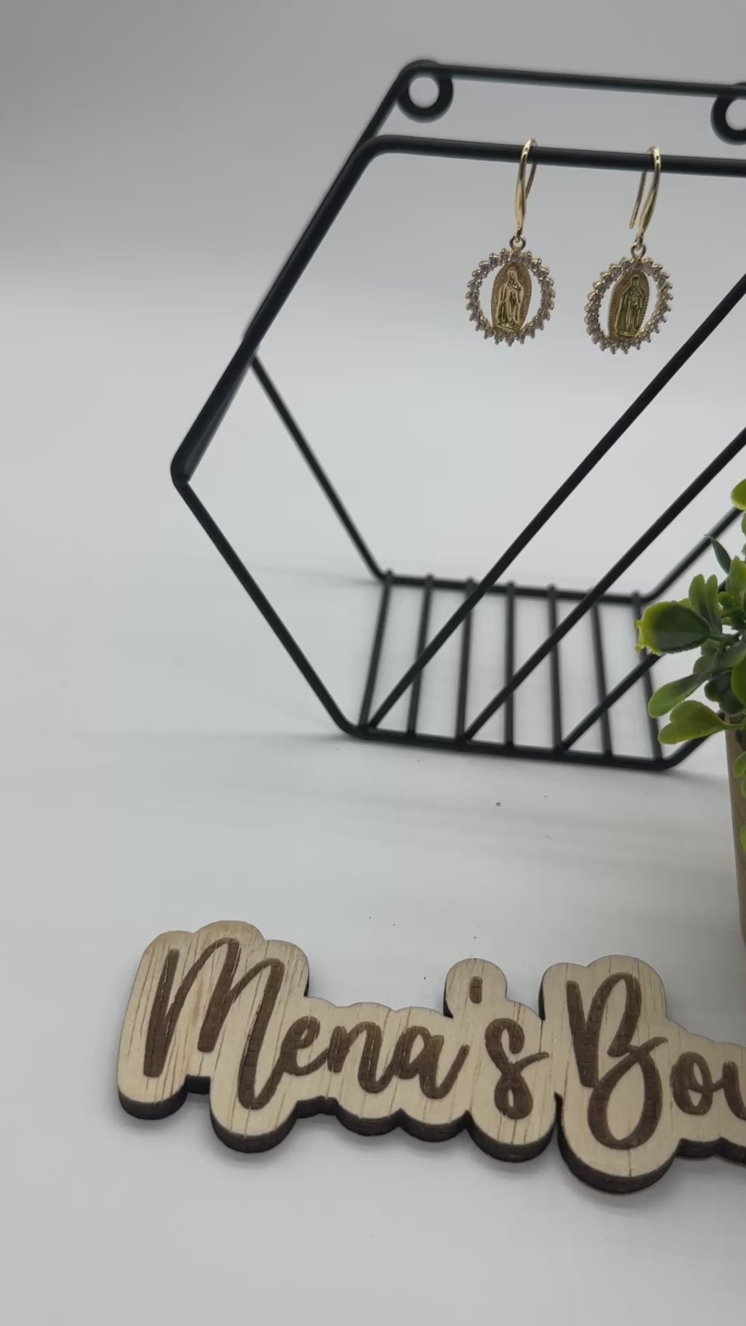 Virgen de Guadalupe- Cubic Zirconia Necklaces & Earrings Assortment- Gold