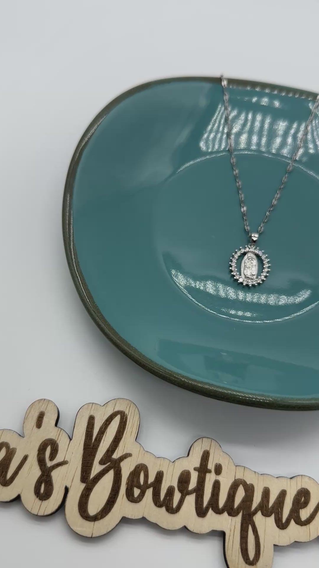 Virgen de Guadalupe- Cubic Zirconia Necklaces & Earrings Assortment- Silver