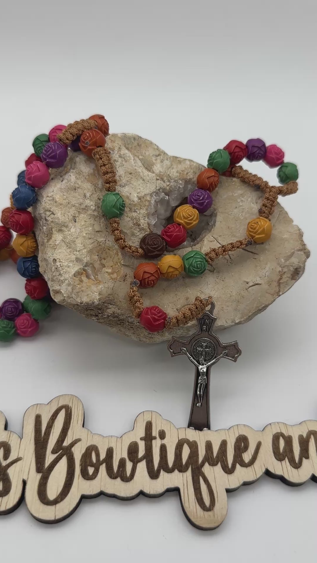 Rose Beaded Rosary- Multicolor