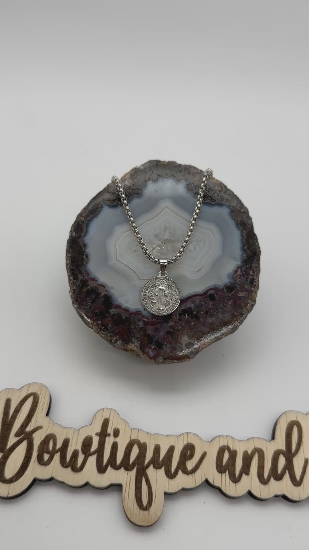 St. Benedict Pendant & Necklace- Silver