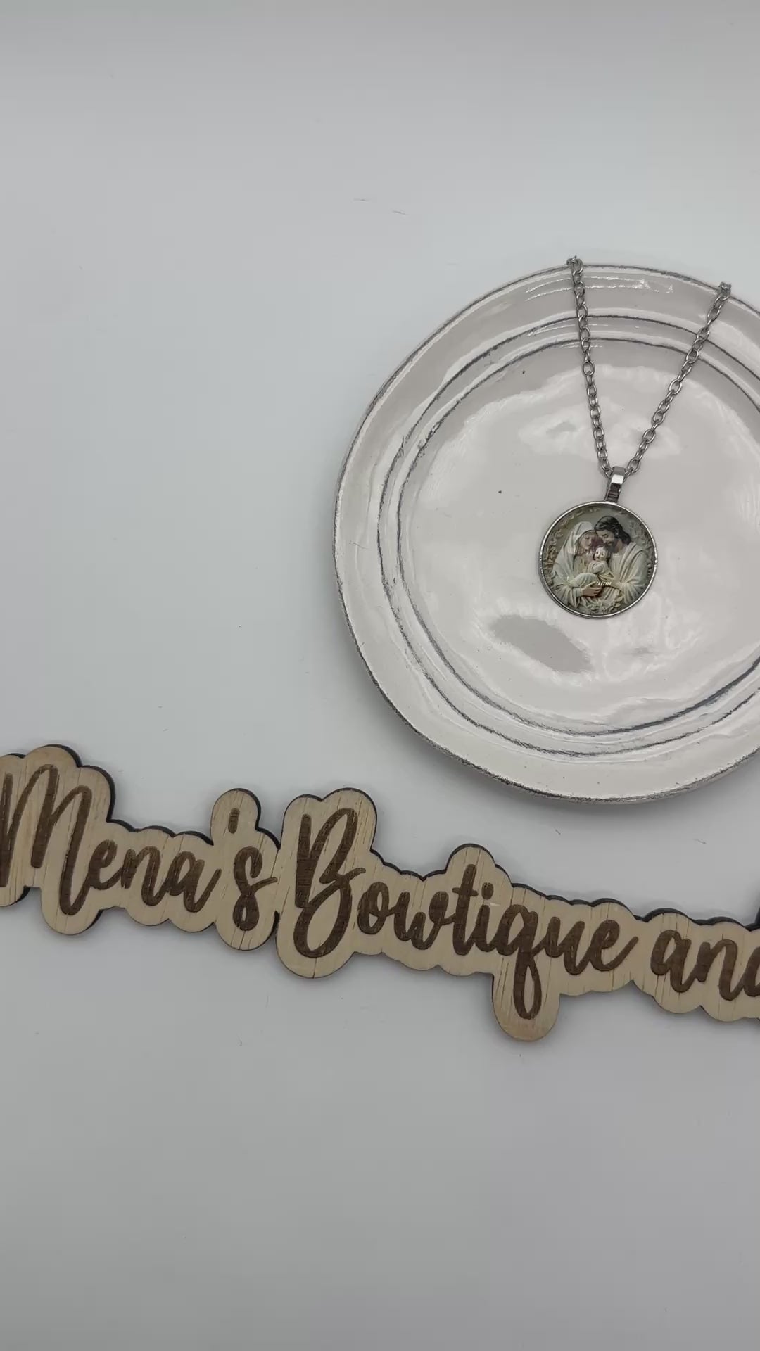 Holy Family Necklace- Silver