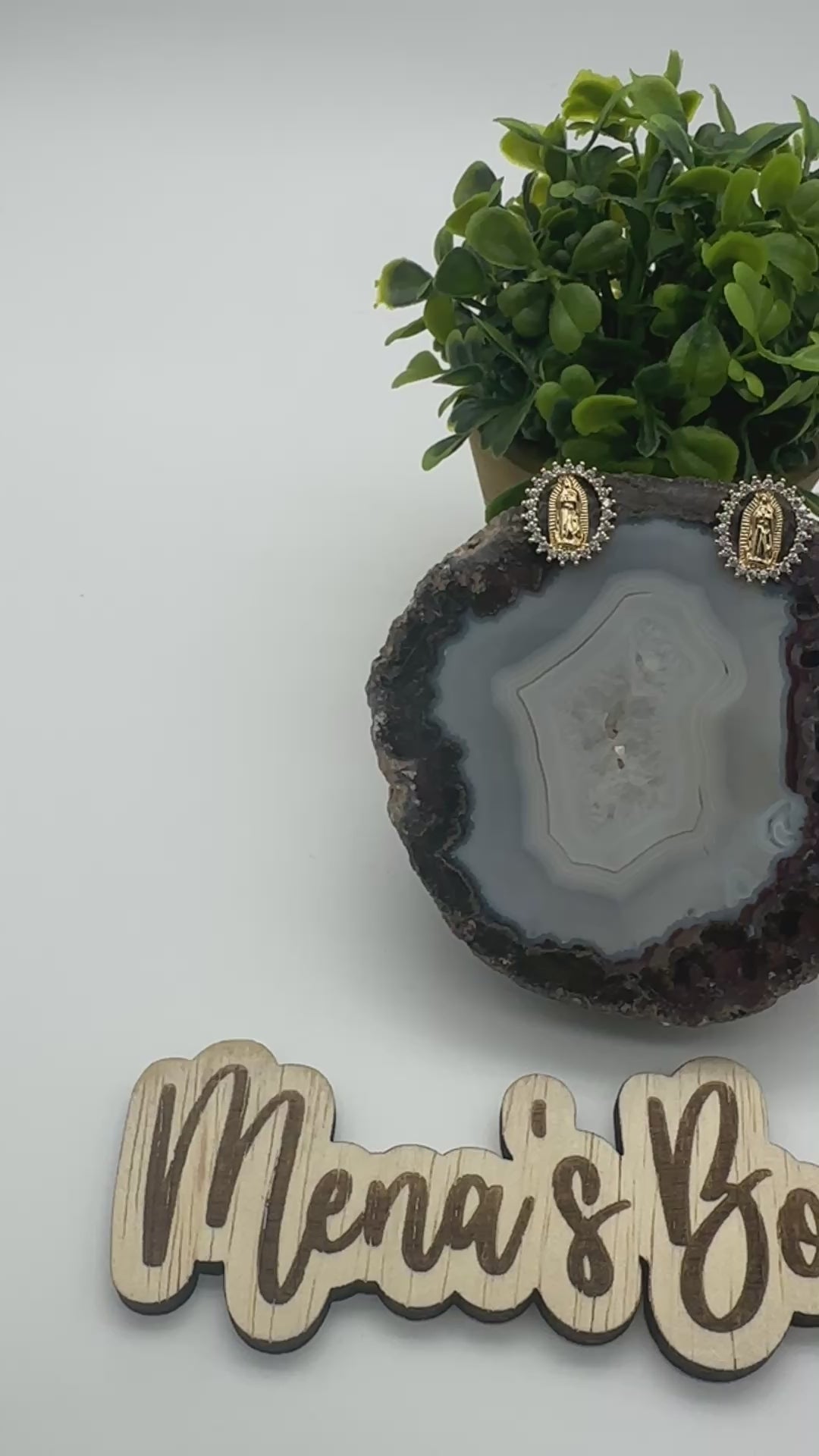 Virgen de Guadalupe- Cubic Zirconia Necklaces & Earrings Assortment- Gold