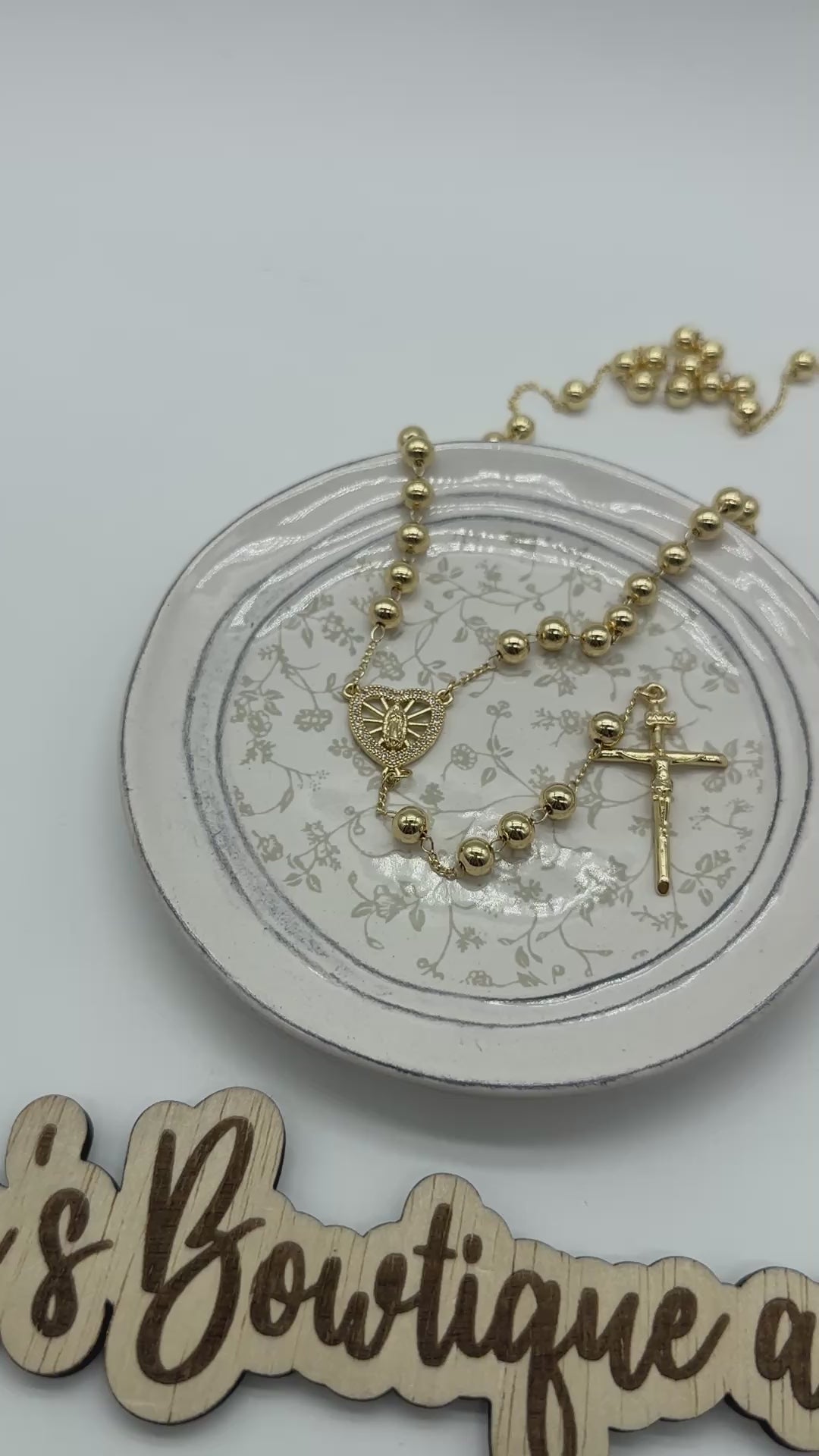 Virgen de Guadalupe Rosary- Gold Assorted