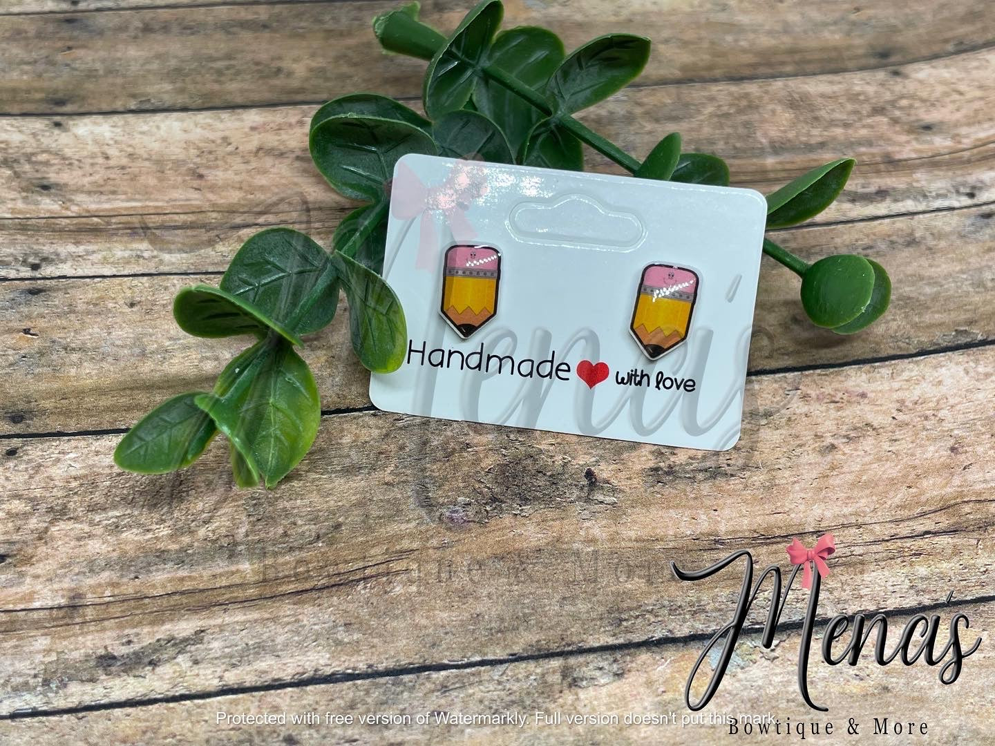 Pencil Stud Earrings