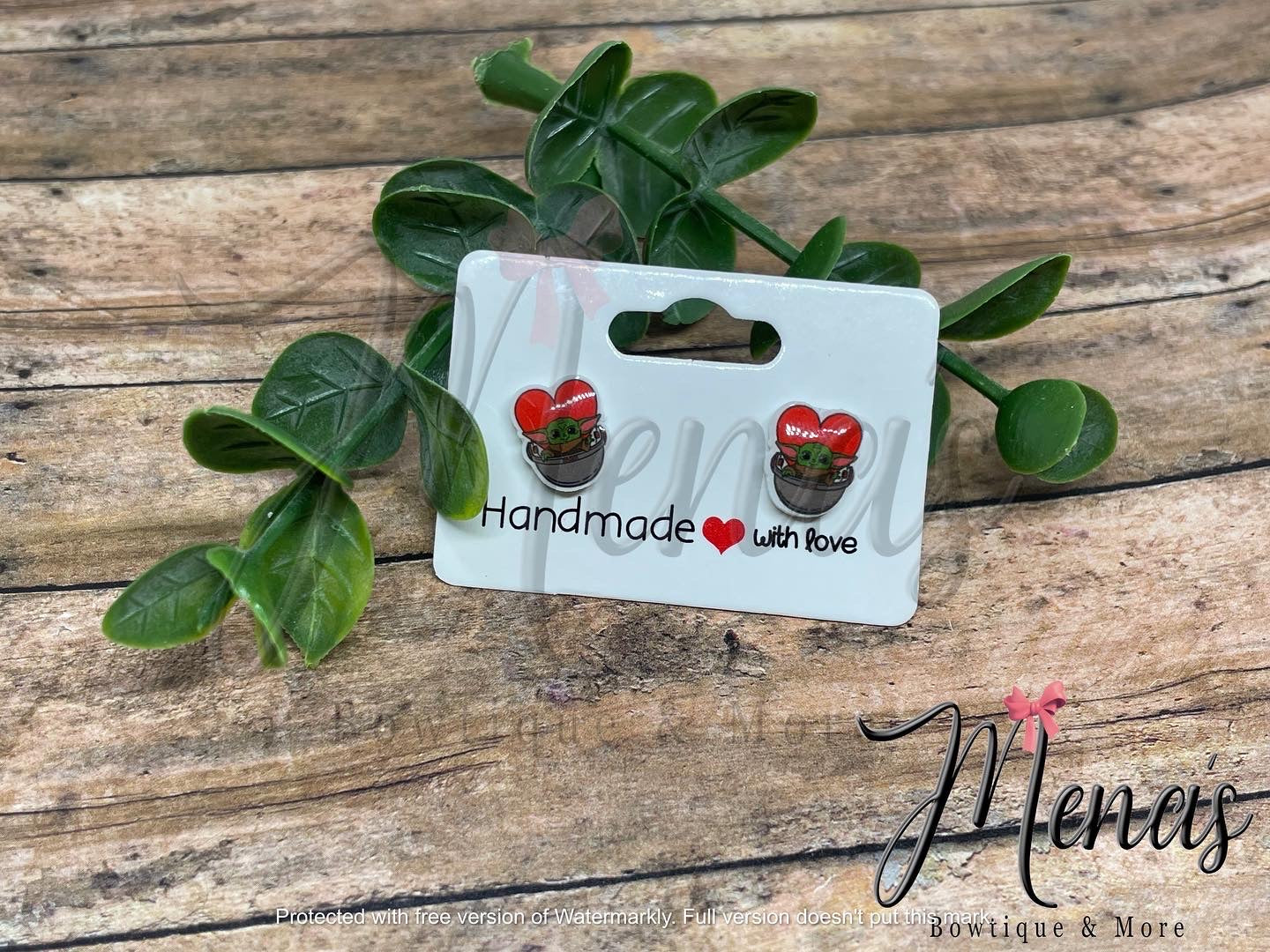 Green Baby Stud Earrings