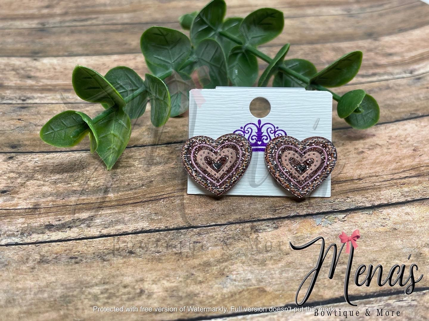 Rose Gold Heart Earrings