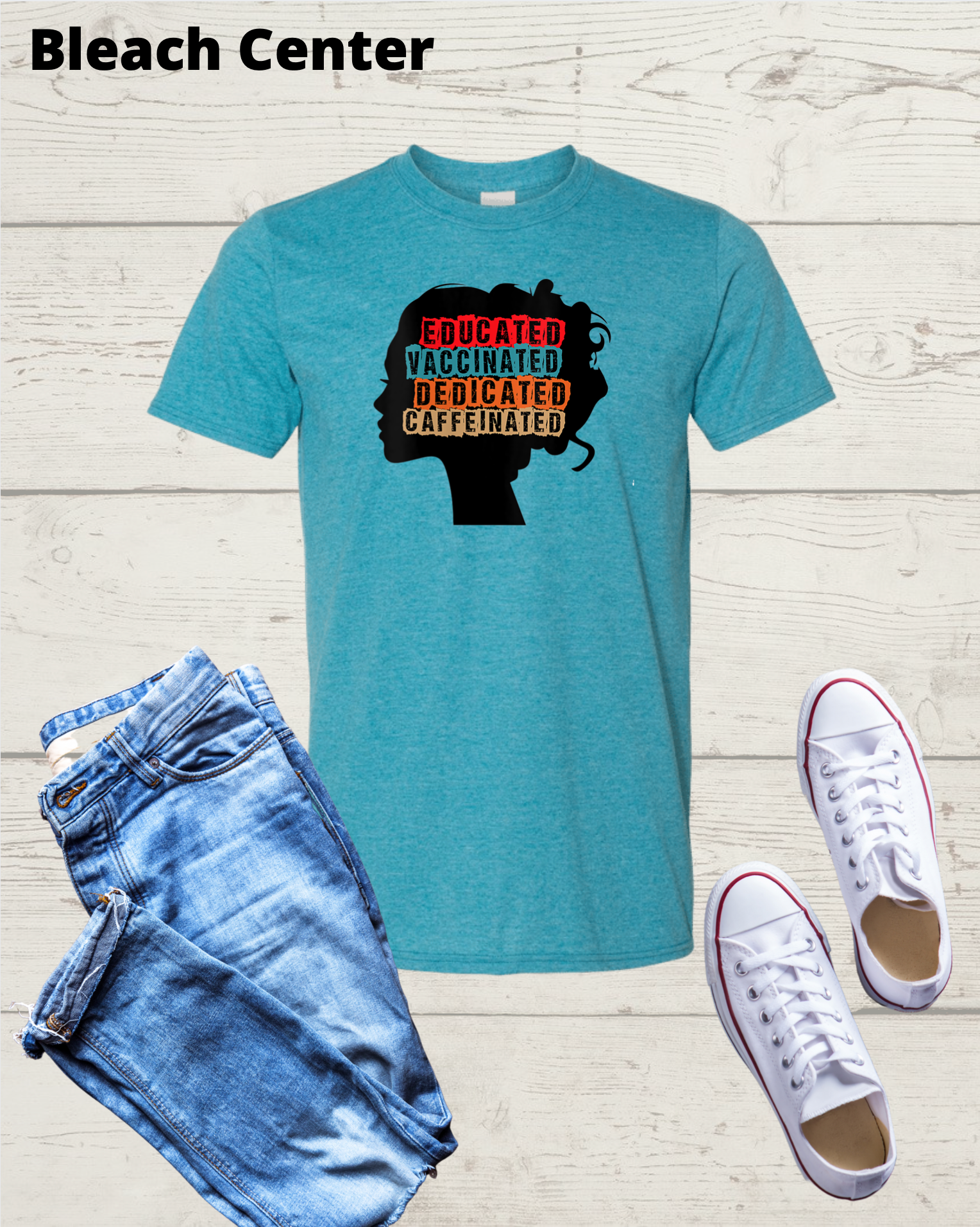 Adult Bleach Center Short Sleeve Shirt