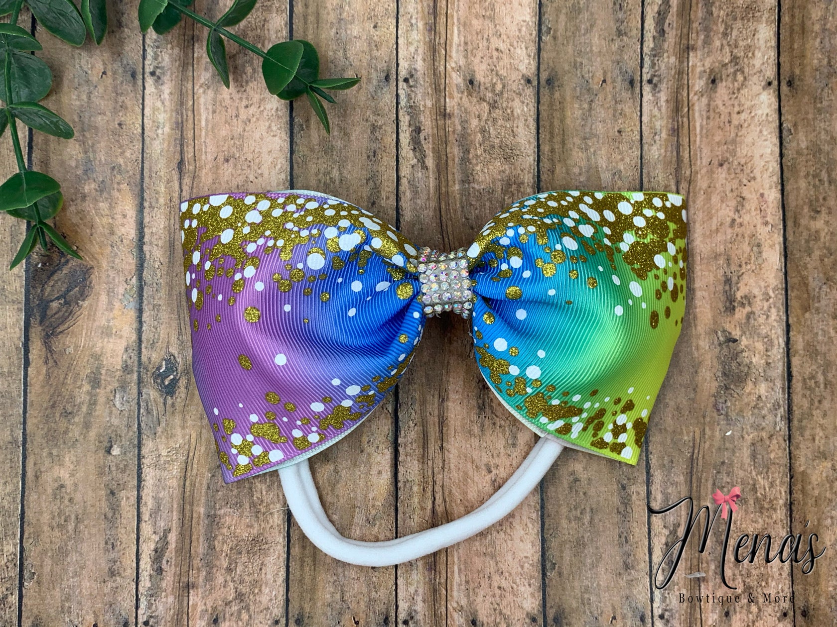 Glitter Rainbow Nylon Headband