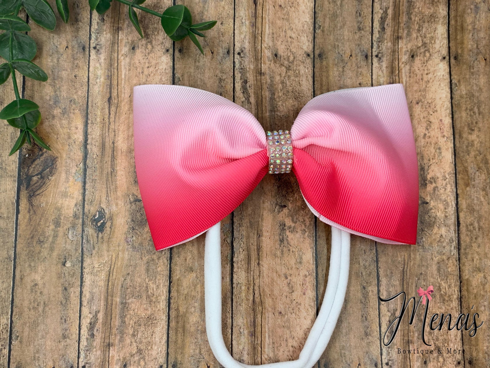 Pink Ombré Nylon Headband