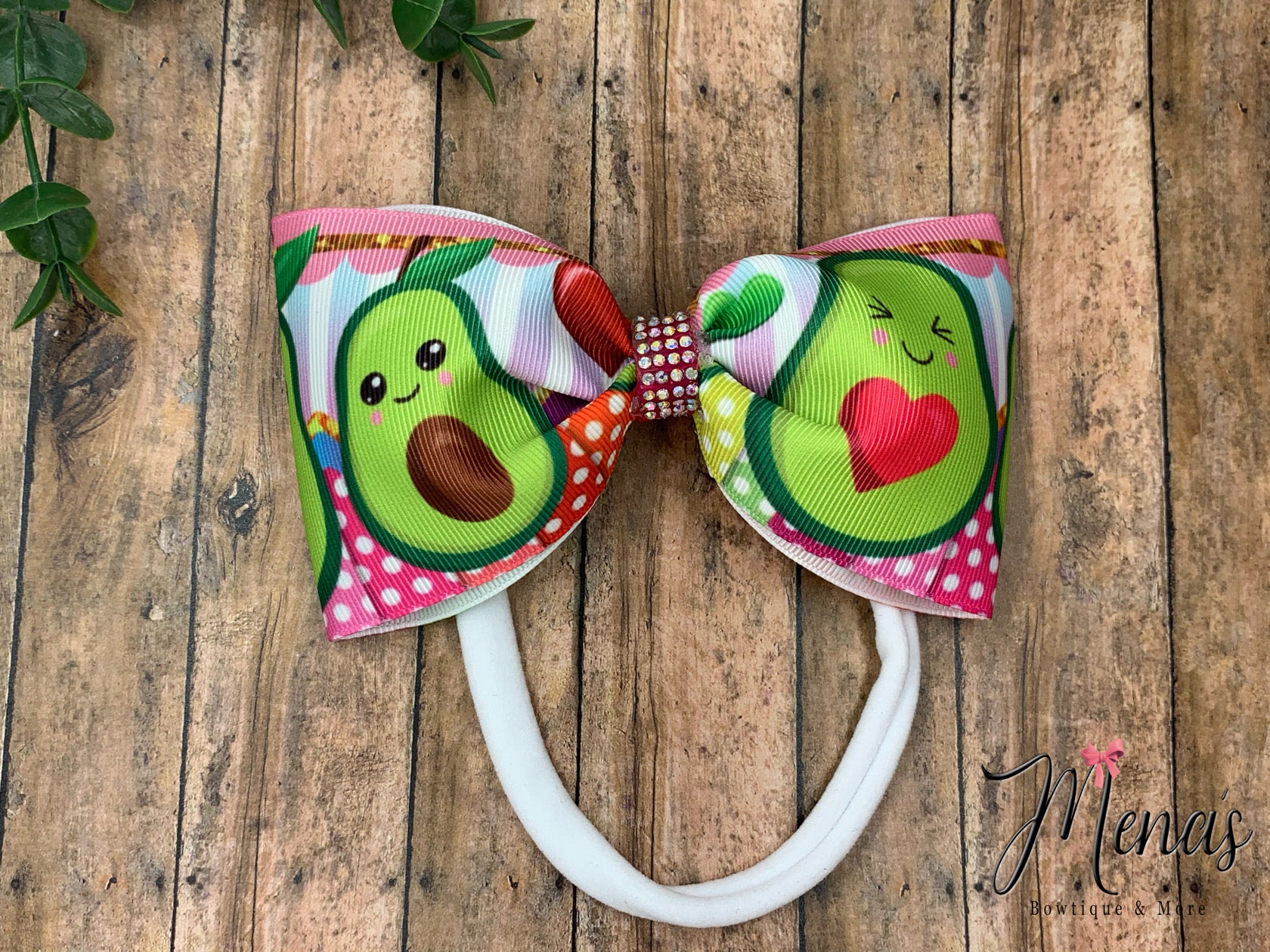 Avocado Polka Dot Nylon Headband