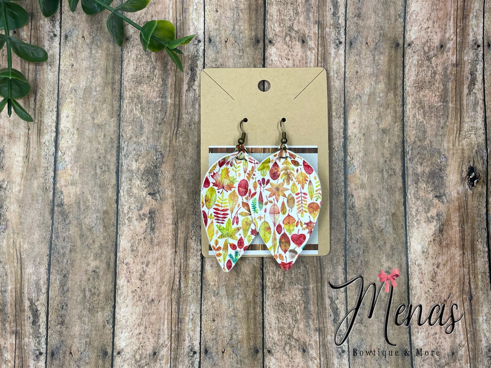 Fall Leaves Teardrop Earrings