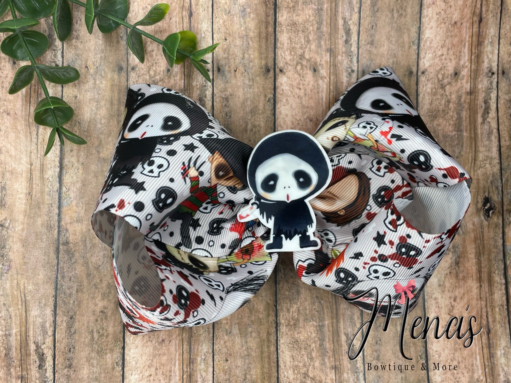 Evil Halloween Guys Boutique Bow