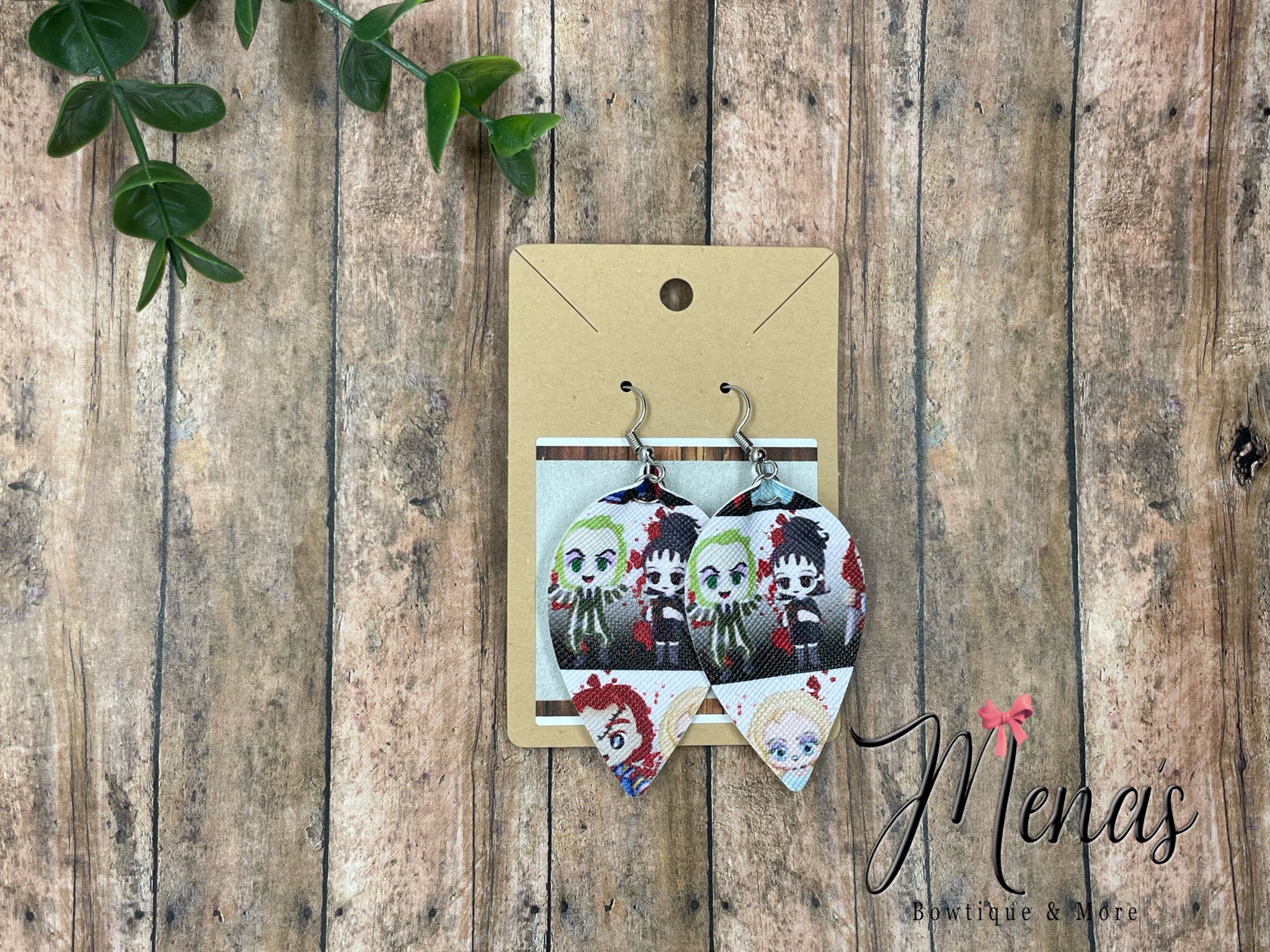 Evil Halloween Guys Inspired Teardrop Earrings