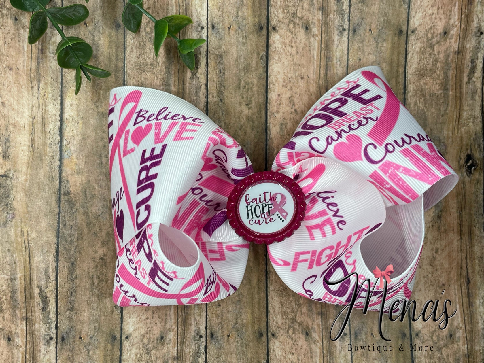 Breast Cancer Inspired Boutique Bow