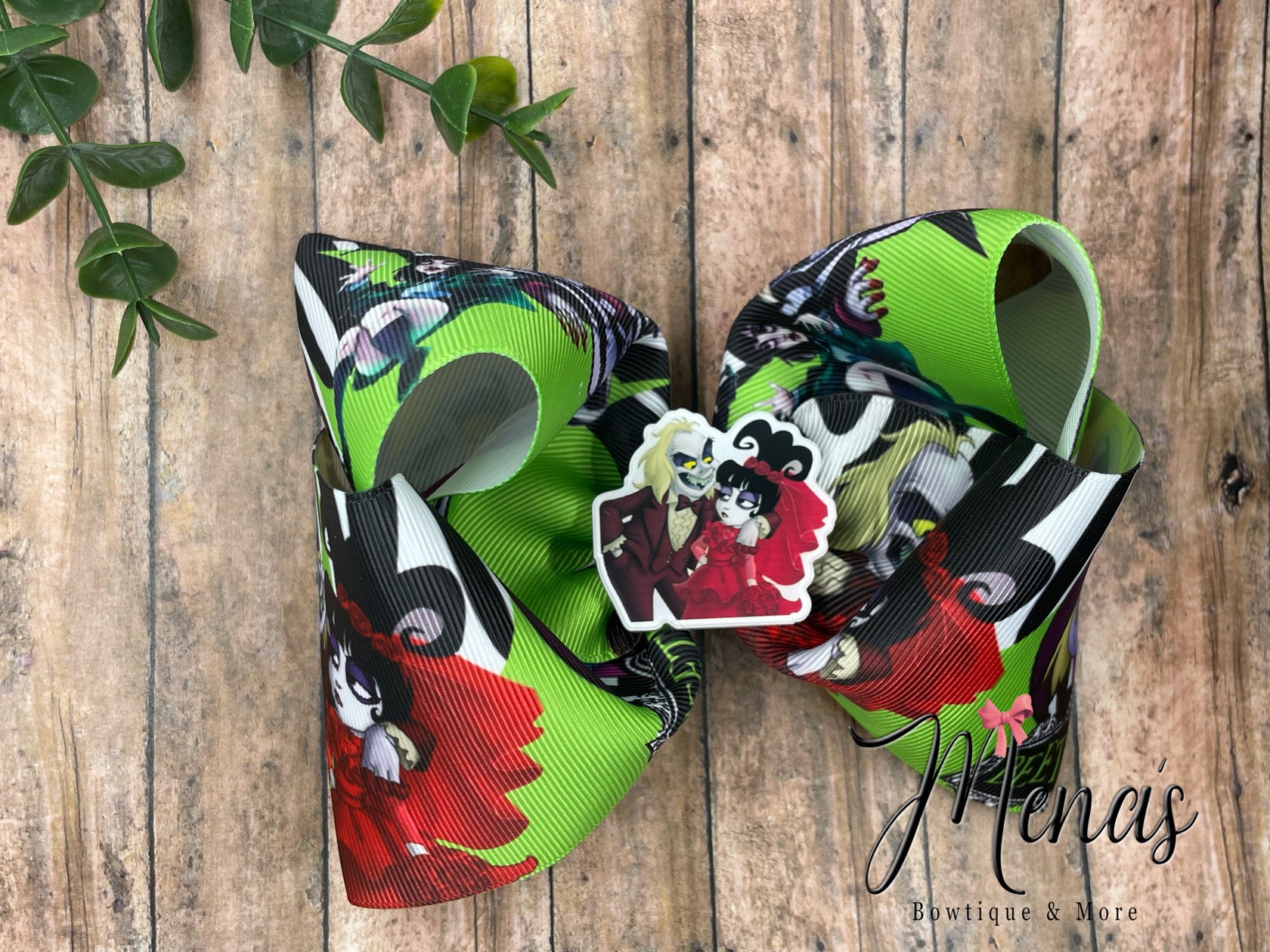 Halloween Green Villan Inspired Boutique Bow