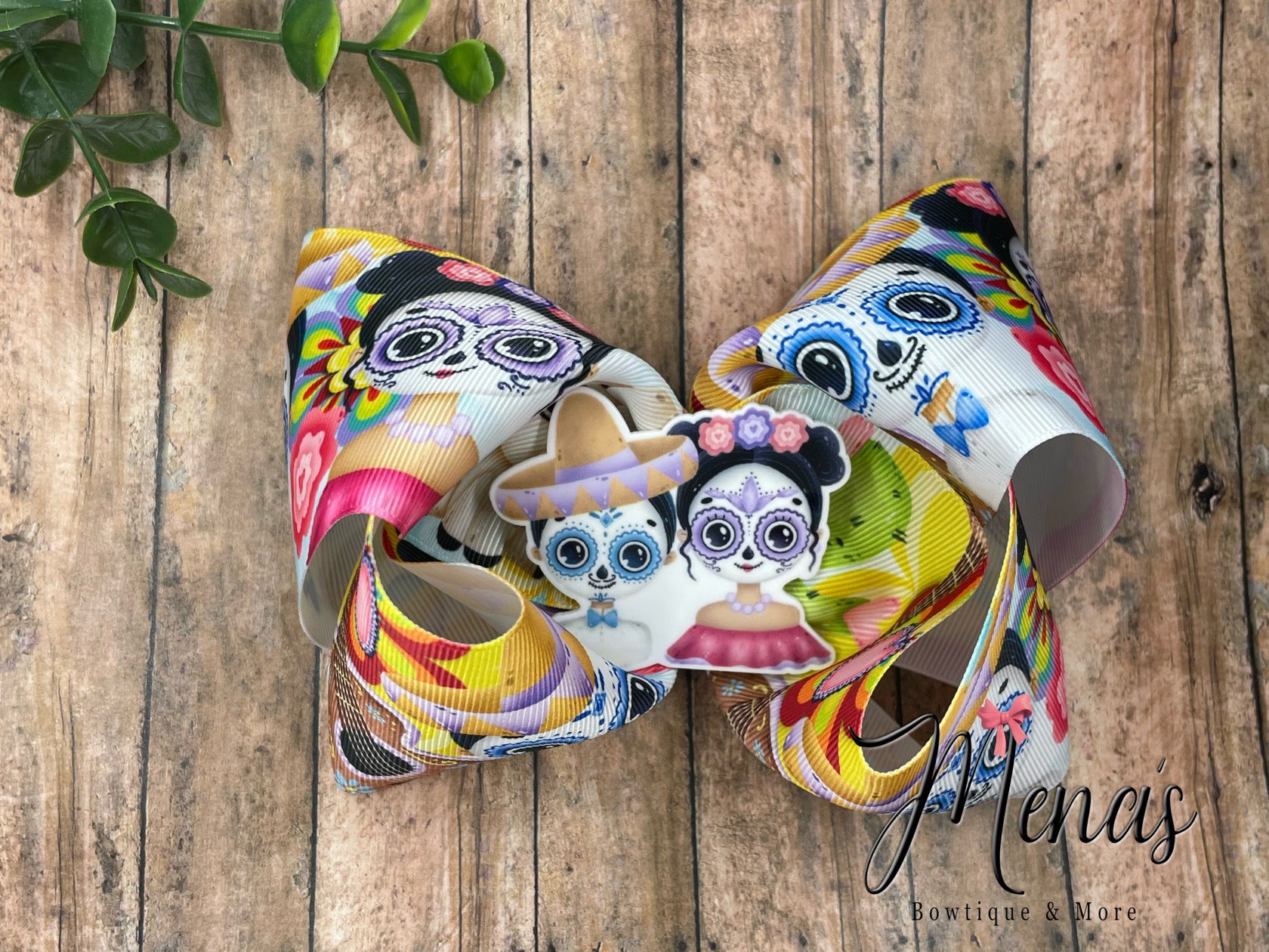 Dia de los Muertos Boutique Bow