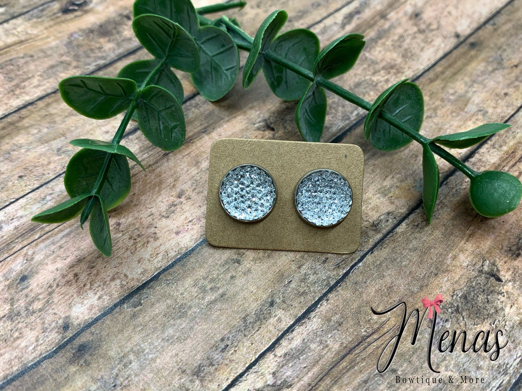 Clear Sparkle Druzzy Earring Studs