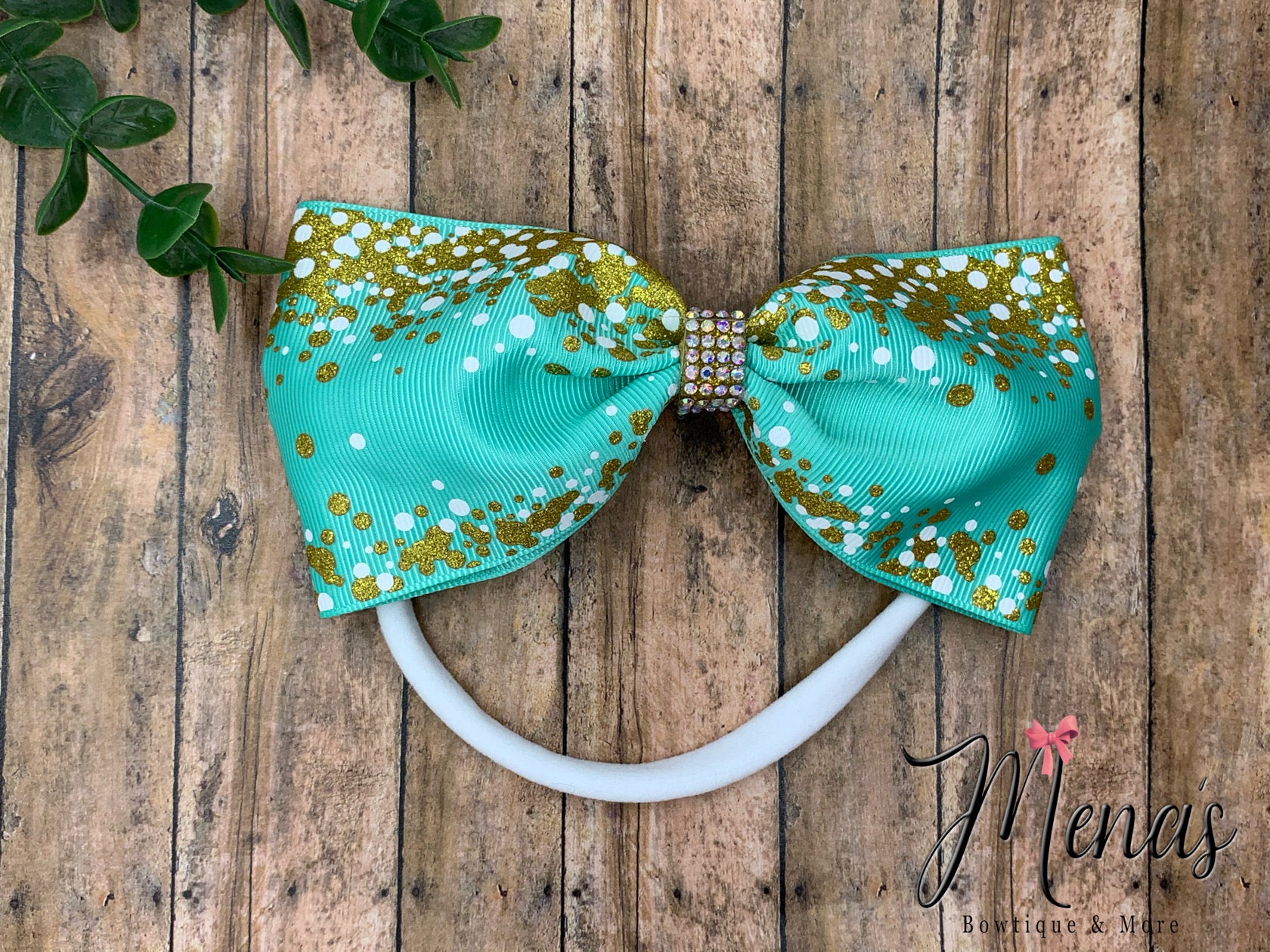 Glitter Turqouise Nylon Headband