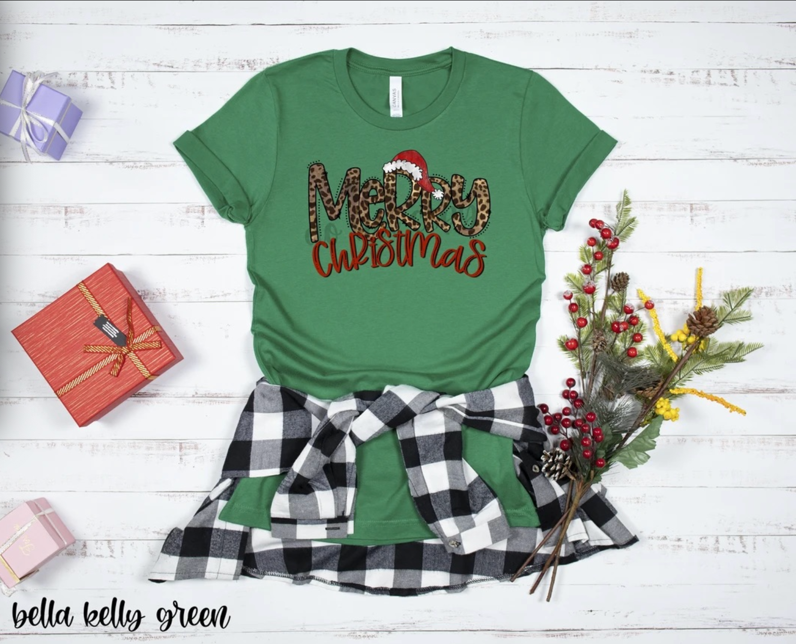 Merry Christmas Cheetah Screen Transfer (PRE-SALE)