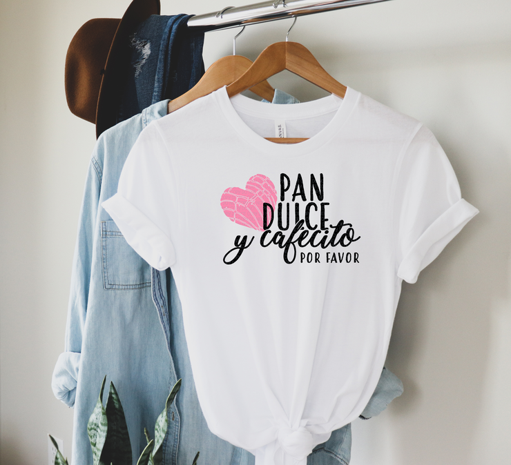 Pan Dulce y Cafecito Screen Transfer T-Shirt