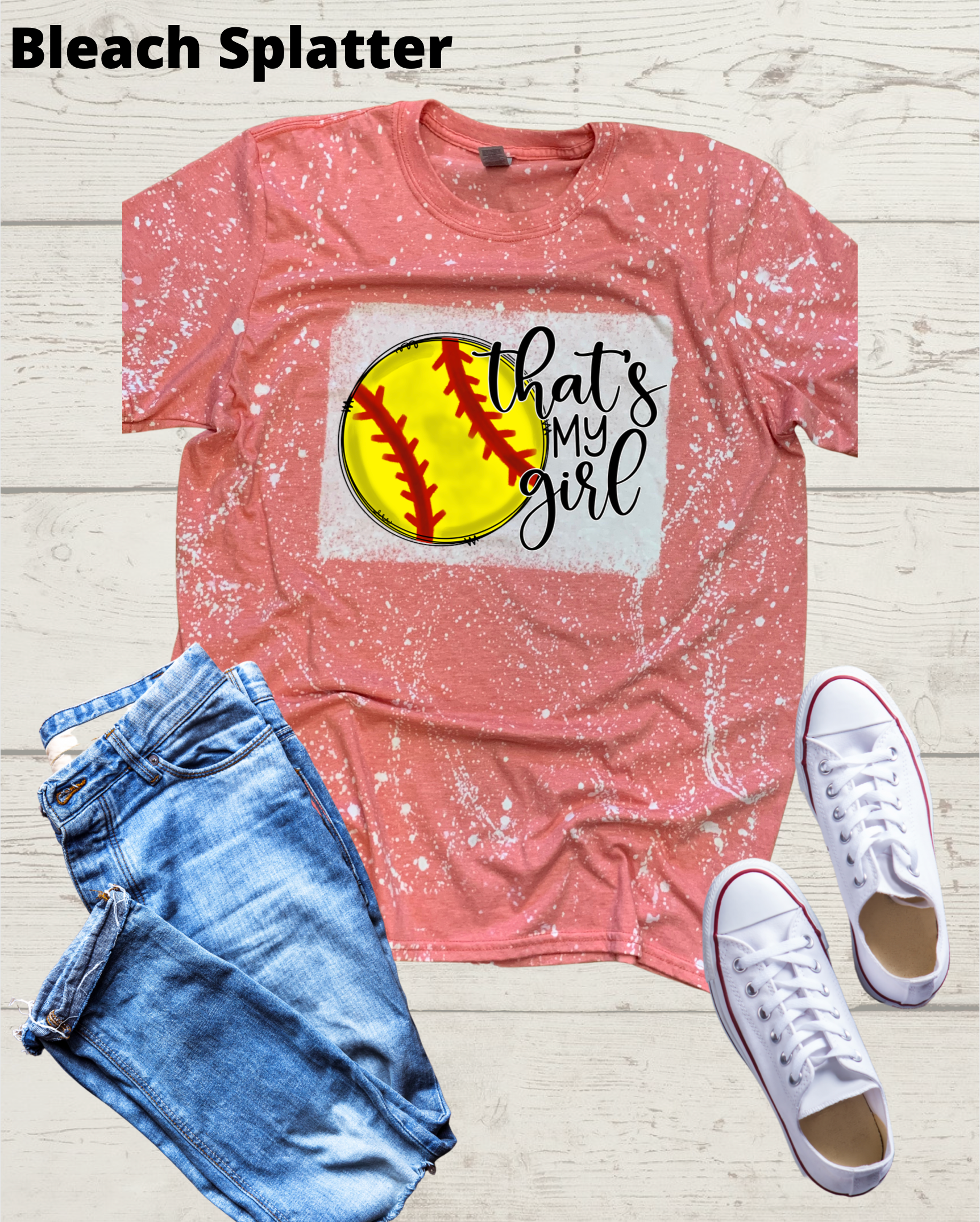 Adult Bleached Splatter Short Sleeve Shirts- Sports Shirts