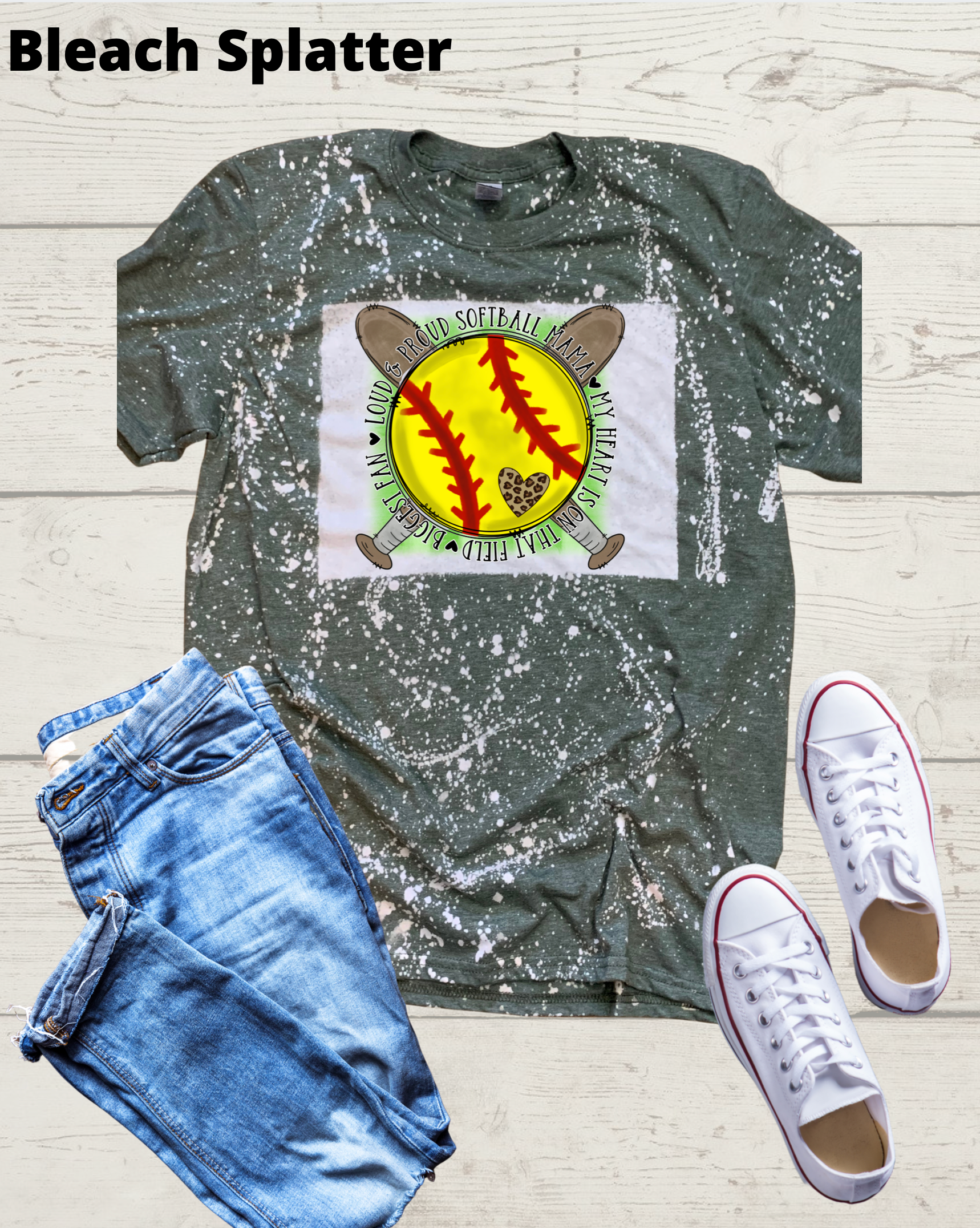 Adult Bleached Splatter Short Sleeve Shirts- Sports Shirts