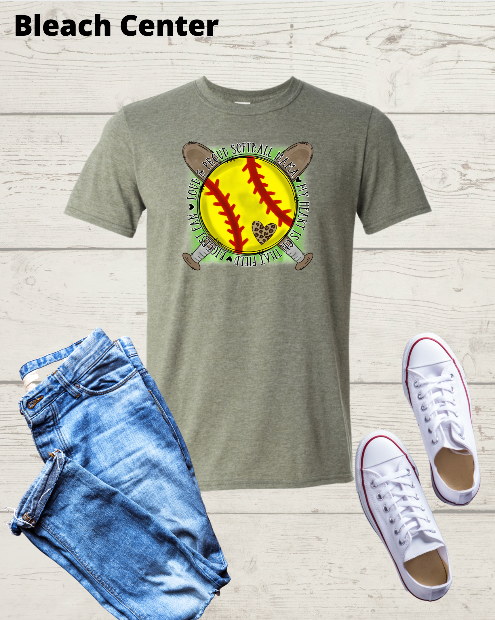 Adult Bleached Center Short Sleeve Shirts- Sports Shirts