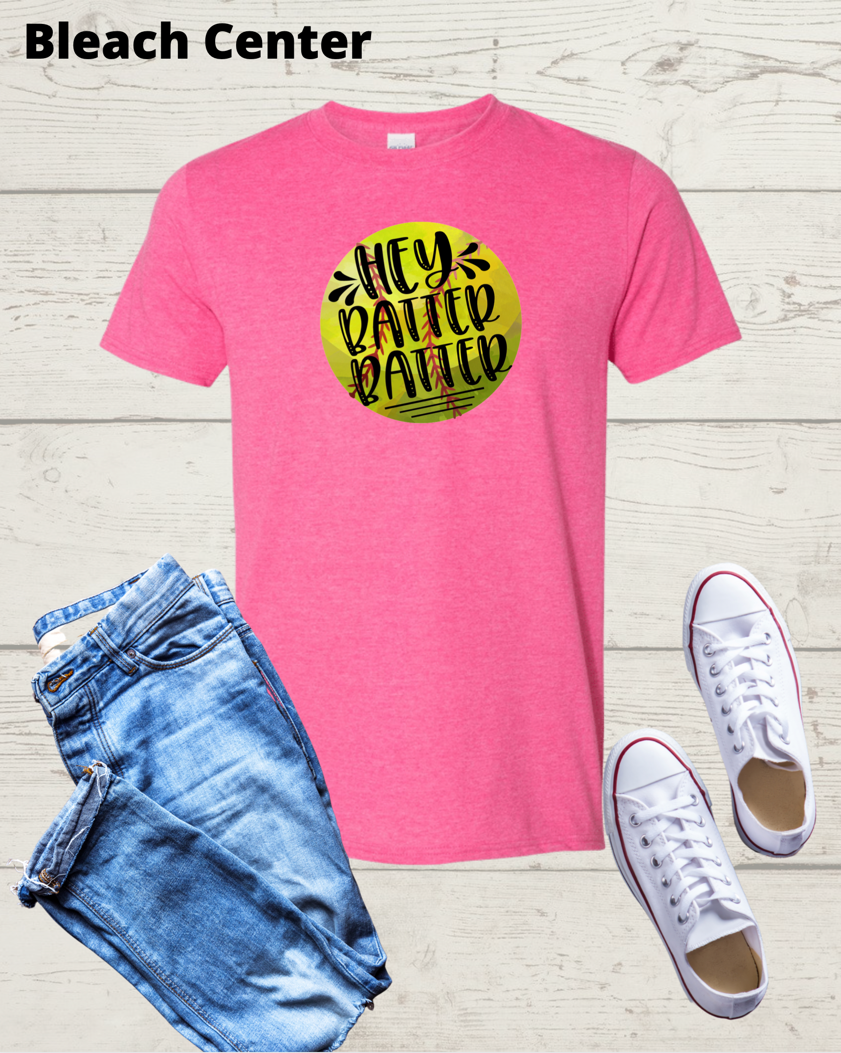 Adult Bleached Center Short Sleeve Shirts- Sports Shirts