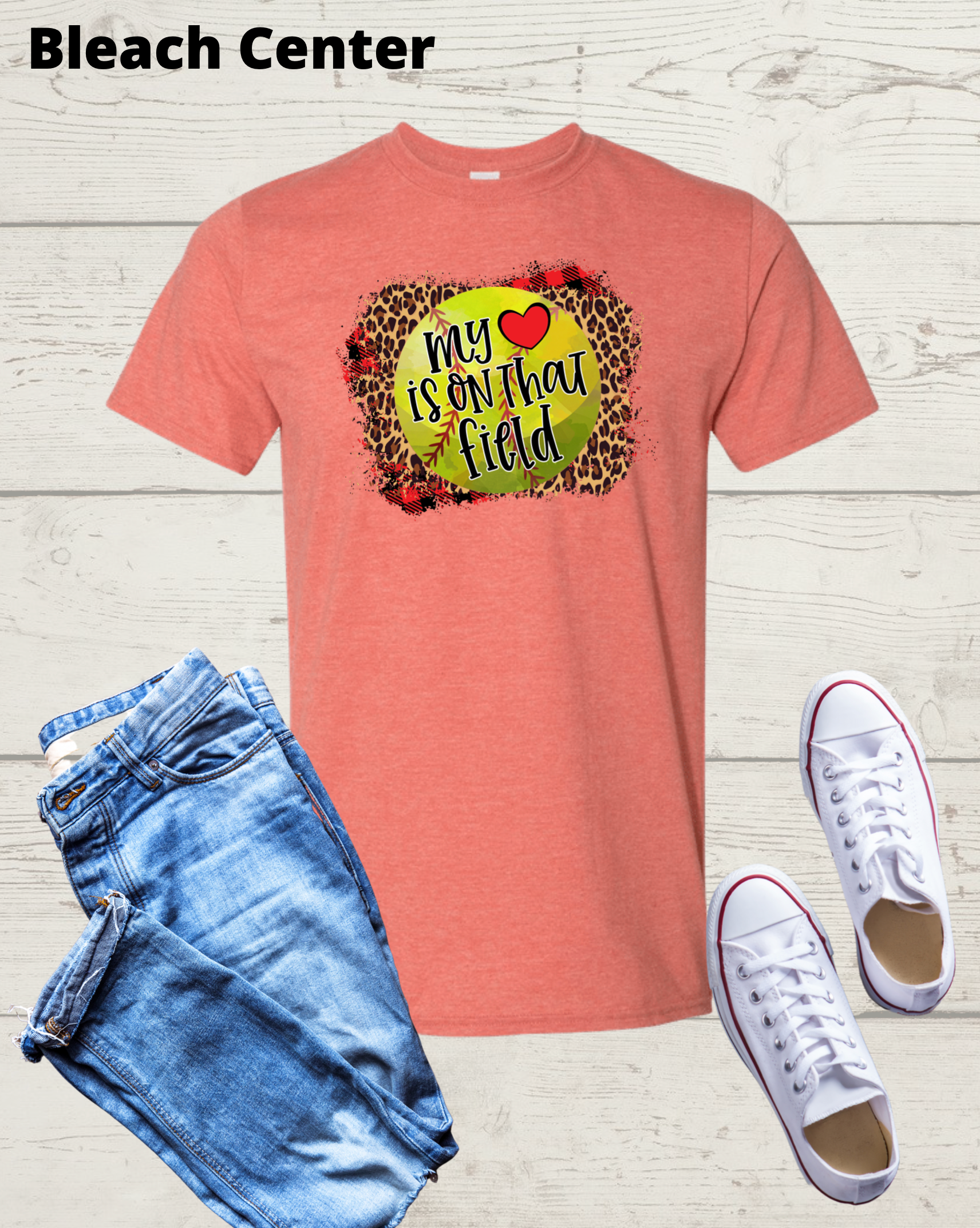 Adult Bleached Center Short Sleeve Shirts- Sports Shirts